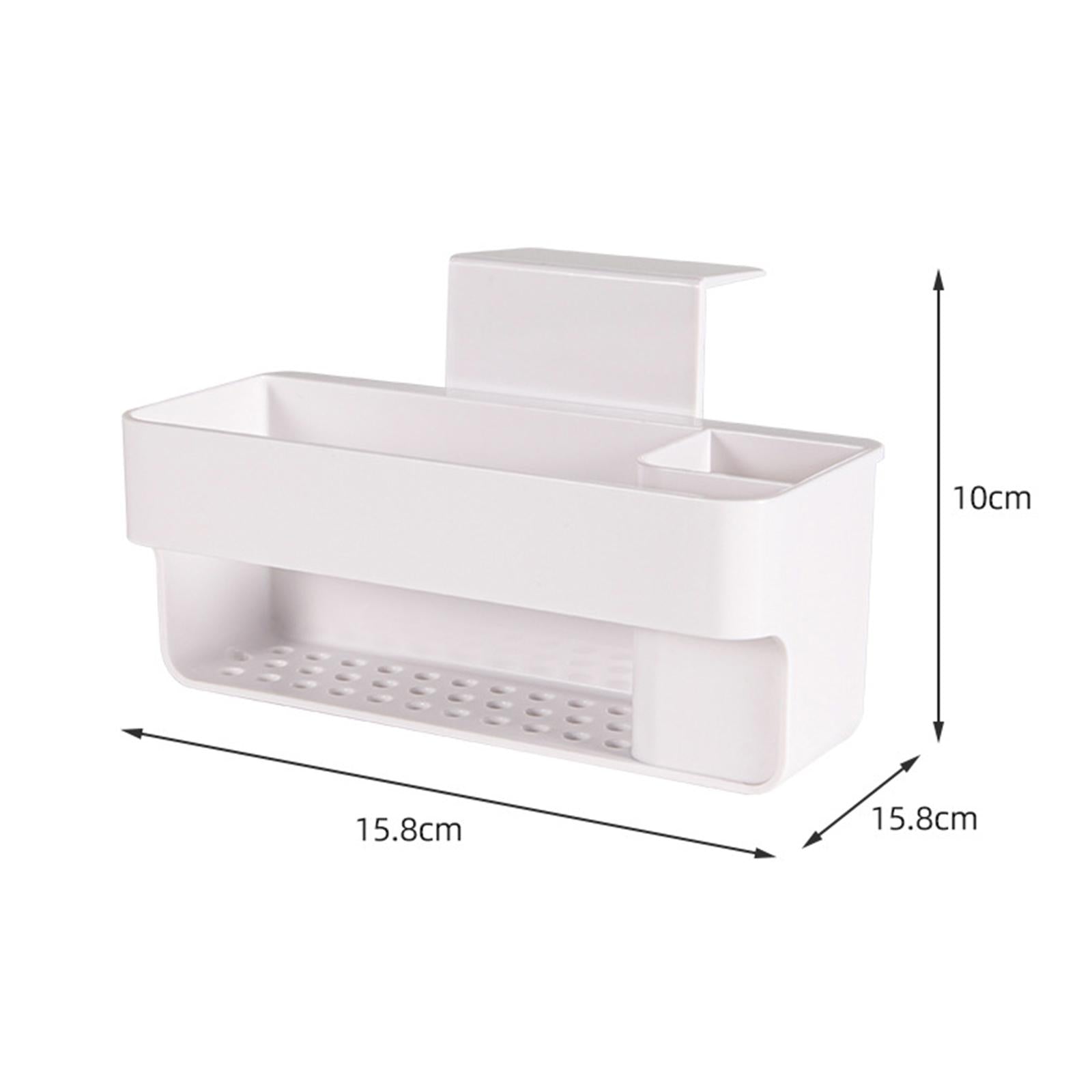 Multipurpose Sink Organizer Rack with Suction Cup Brush Holder for Kitchen