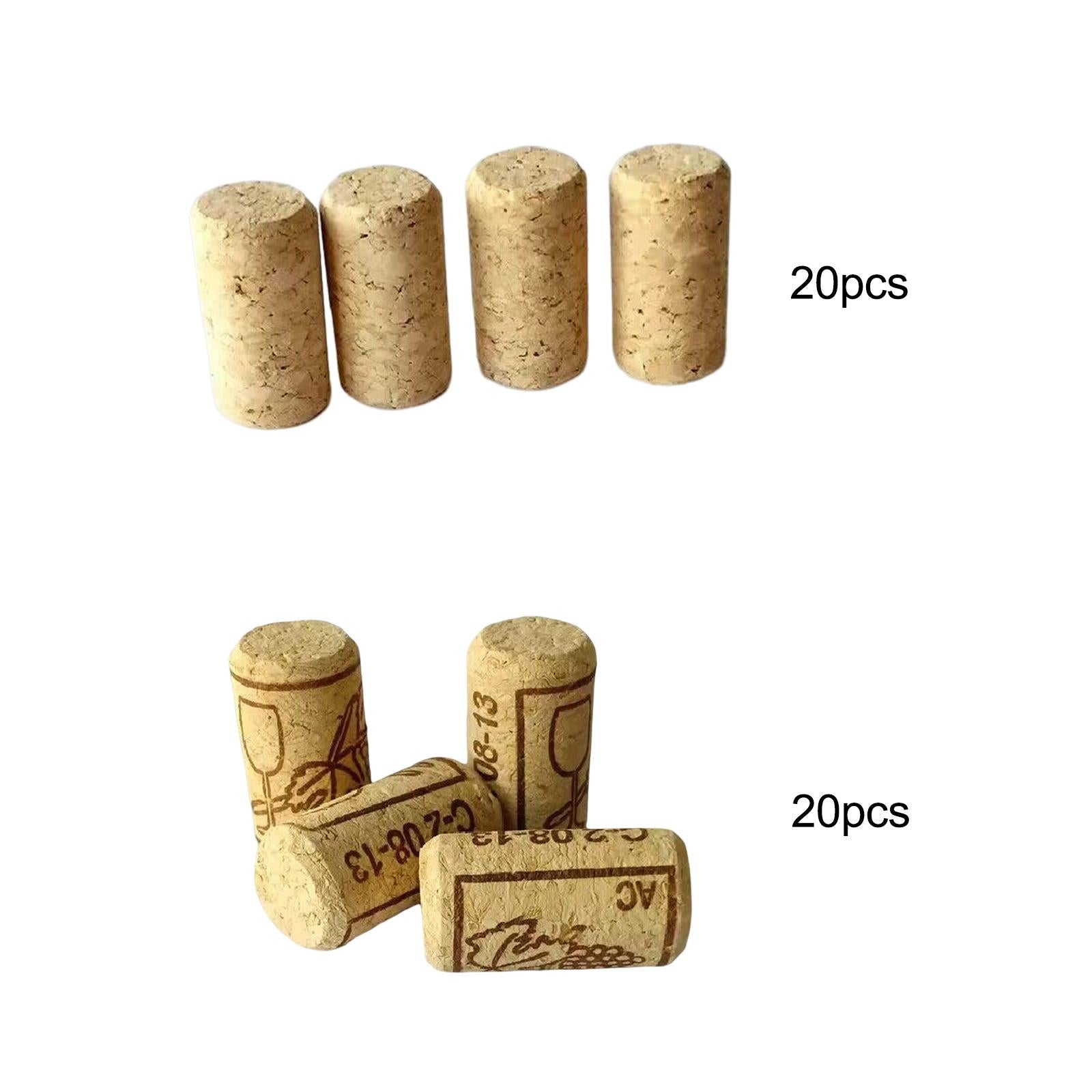 2x20 Pieces Wine Bottle Corks Stoppers Wine Making Art Projects for Bar Wedding Patterned
