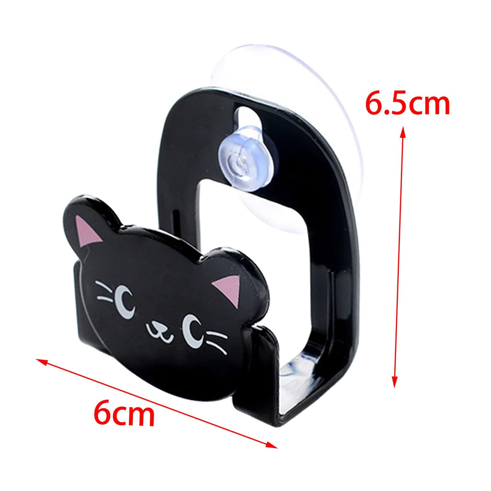 2xCartoon Suction Sink Drain Rack Sponge Holder Soap Shelf Hanging Basket Black