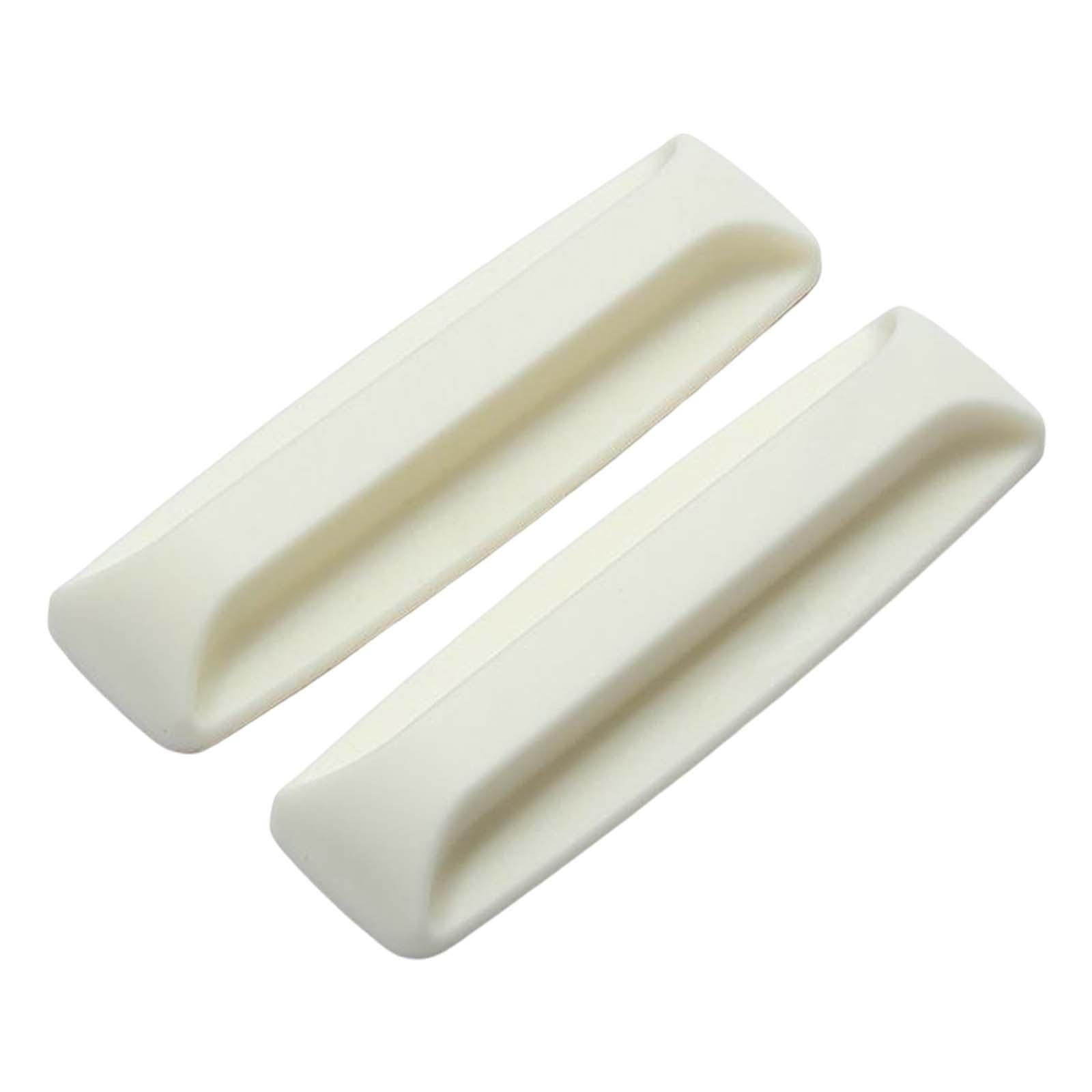 4x2Pcs Drawer Pull Helper No Punching with Glue Portable for Smooth Surface White