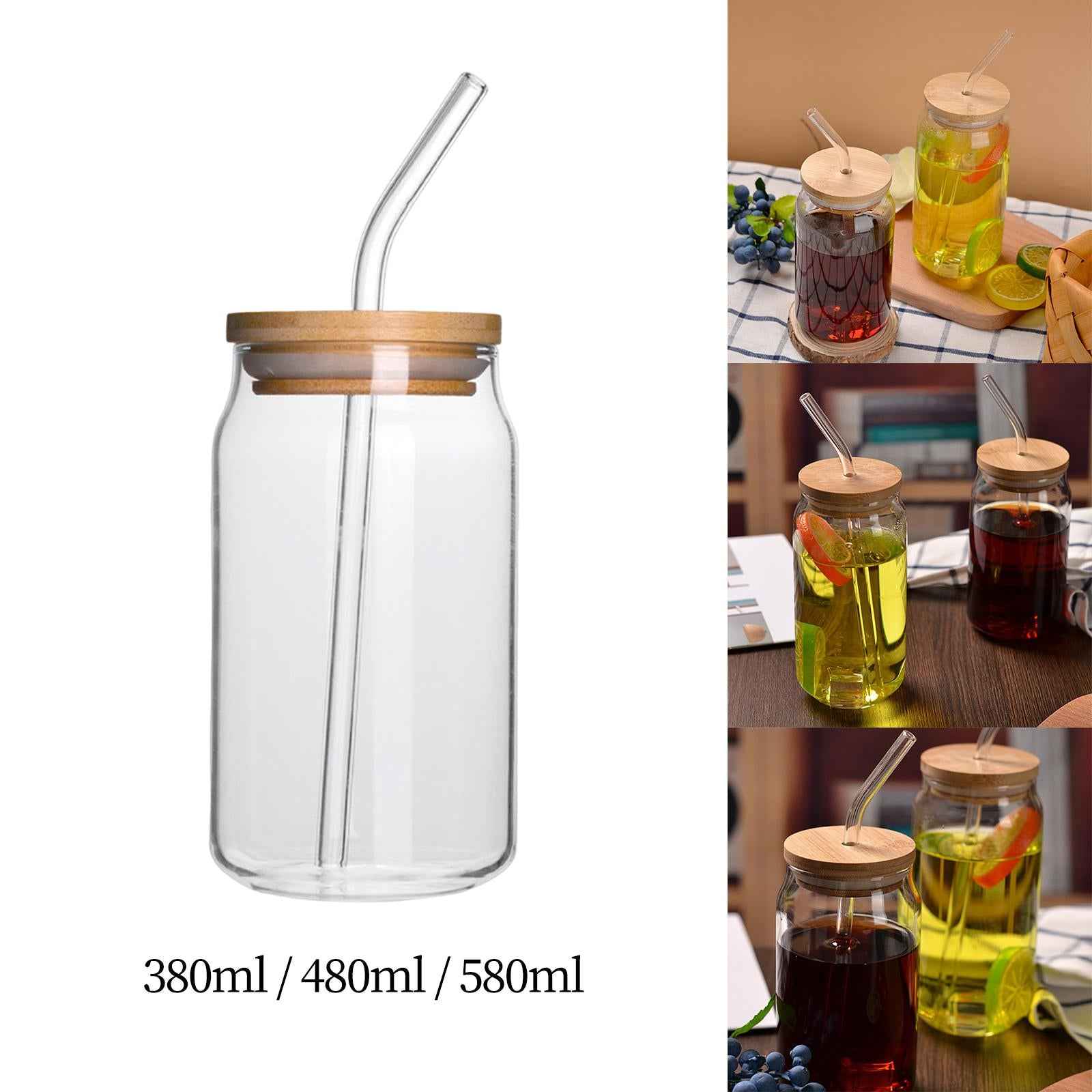 2xHousehold Transparent Bubble Tea Cup Reusable Clear for Home Holiday 380ml