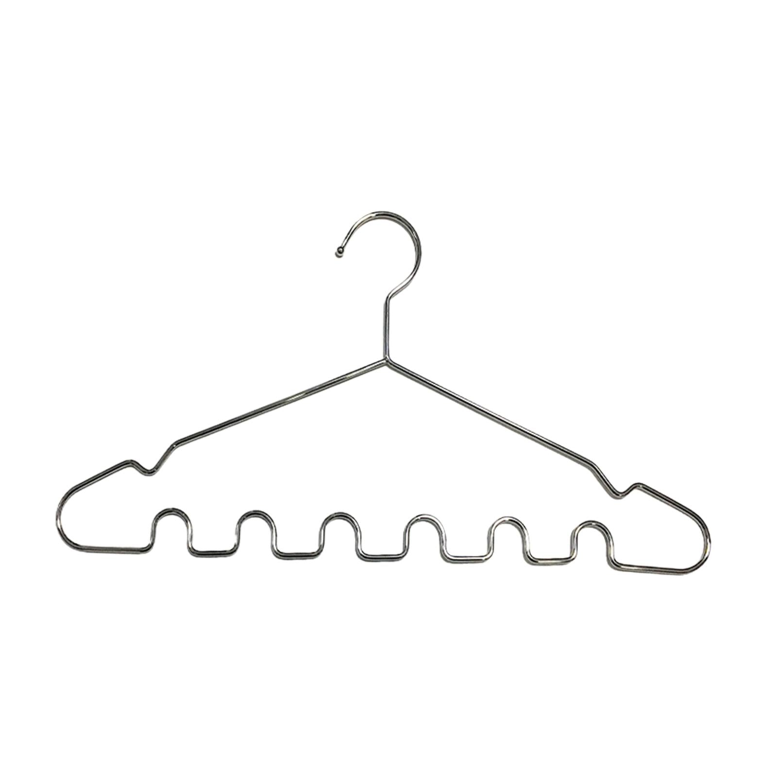 2xSpace Saving Wardrobe Hangers Heavy Duty with Shoulder Grooves for Dresses Argent