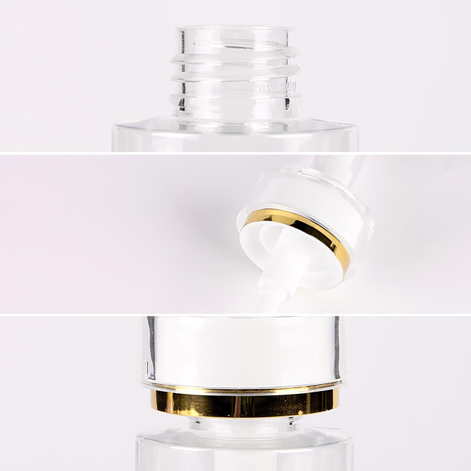 4x5oz Shampoo Bottles Transparent Travel Container for Bath Cream Washing Soap