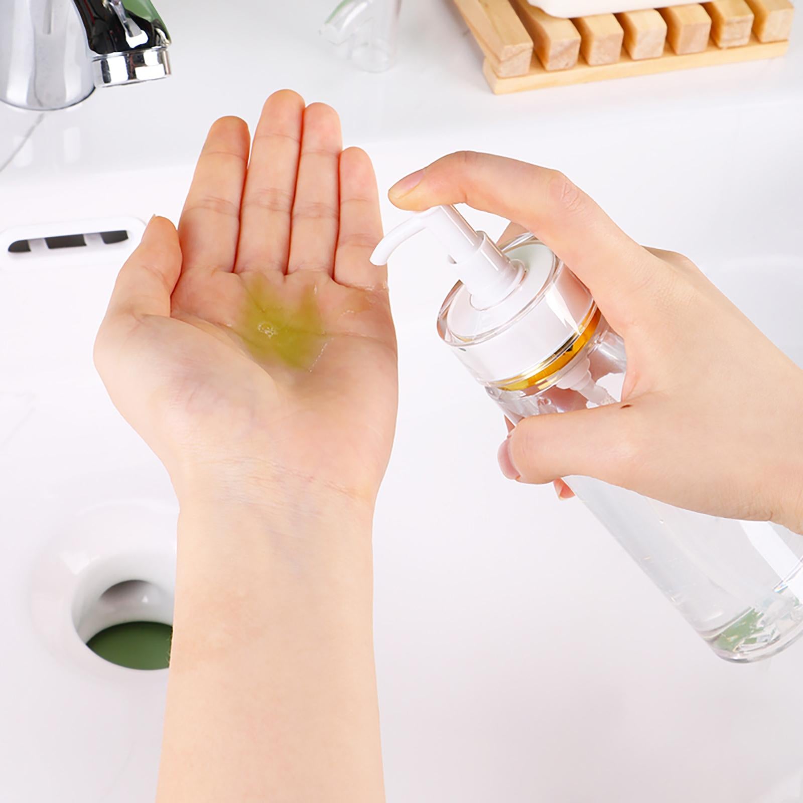 3x5oz Shampoo Bottles Transparent Travel Container for Bath Cream Washing Soap
