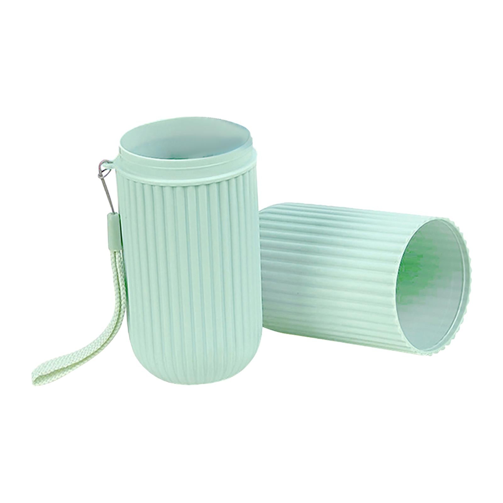 4xBusiness Trips Wash Cup Holder Dustproof for School Outdoor Family Daily Use green