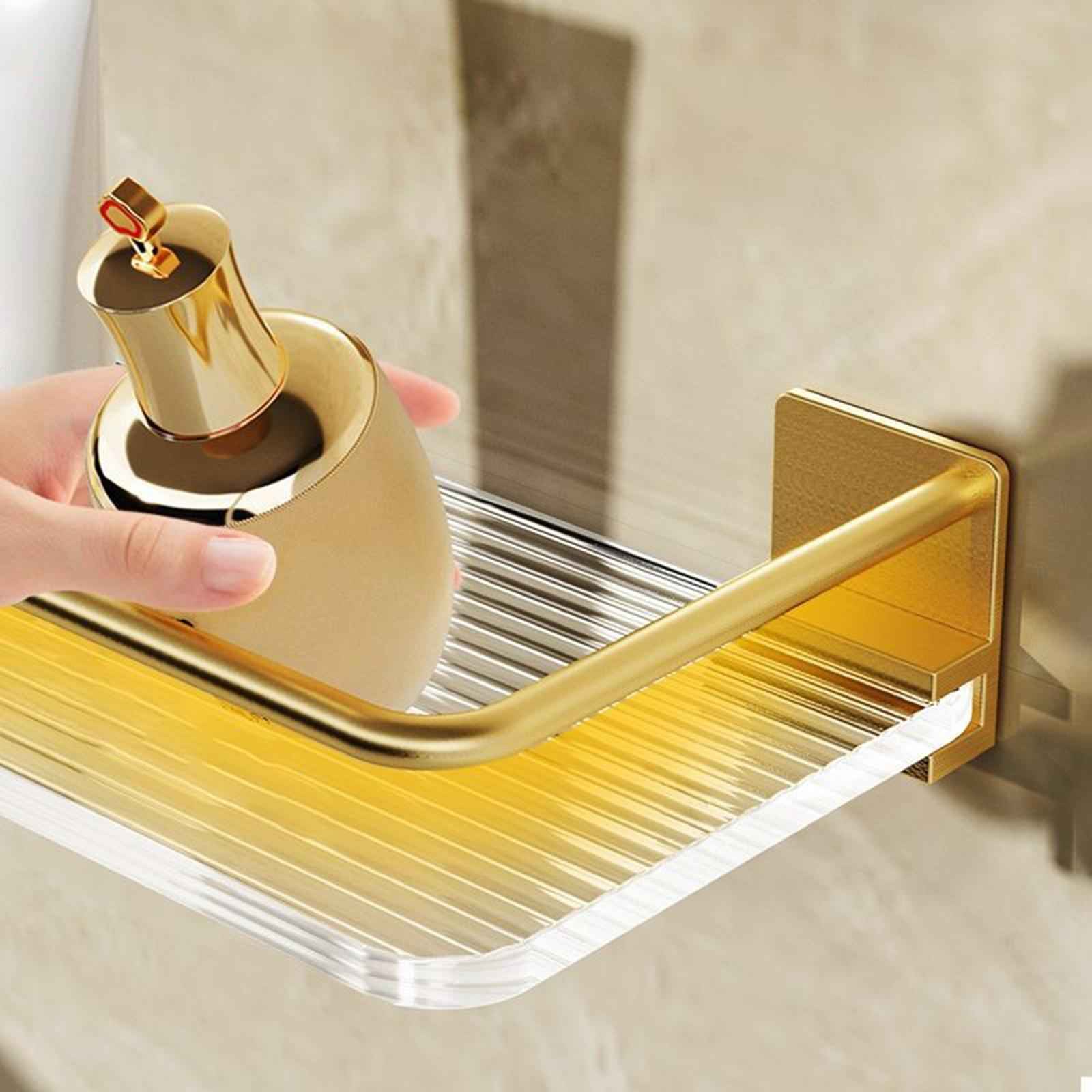 Floating Shelf with Towel Rack Luxury Acrylic Shelf for Living Room Bathroom 50cm