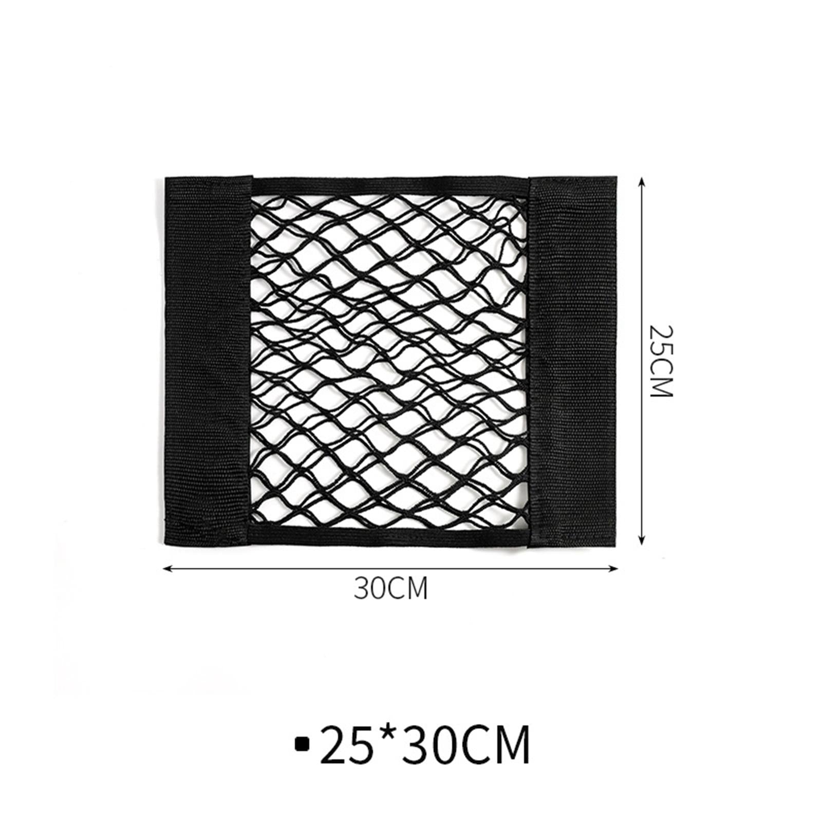 3xRV Storage Mesh Net with Tape Stickers RV Netting Pocket for Boats Trunk Car 25cmx30cm