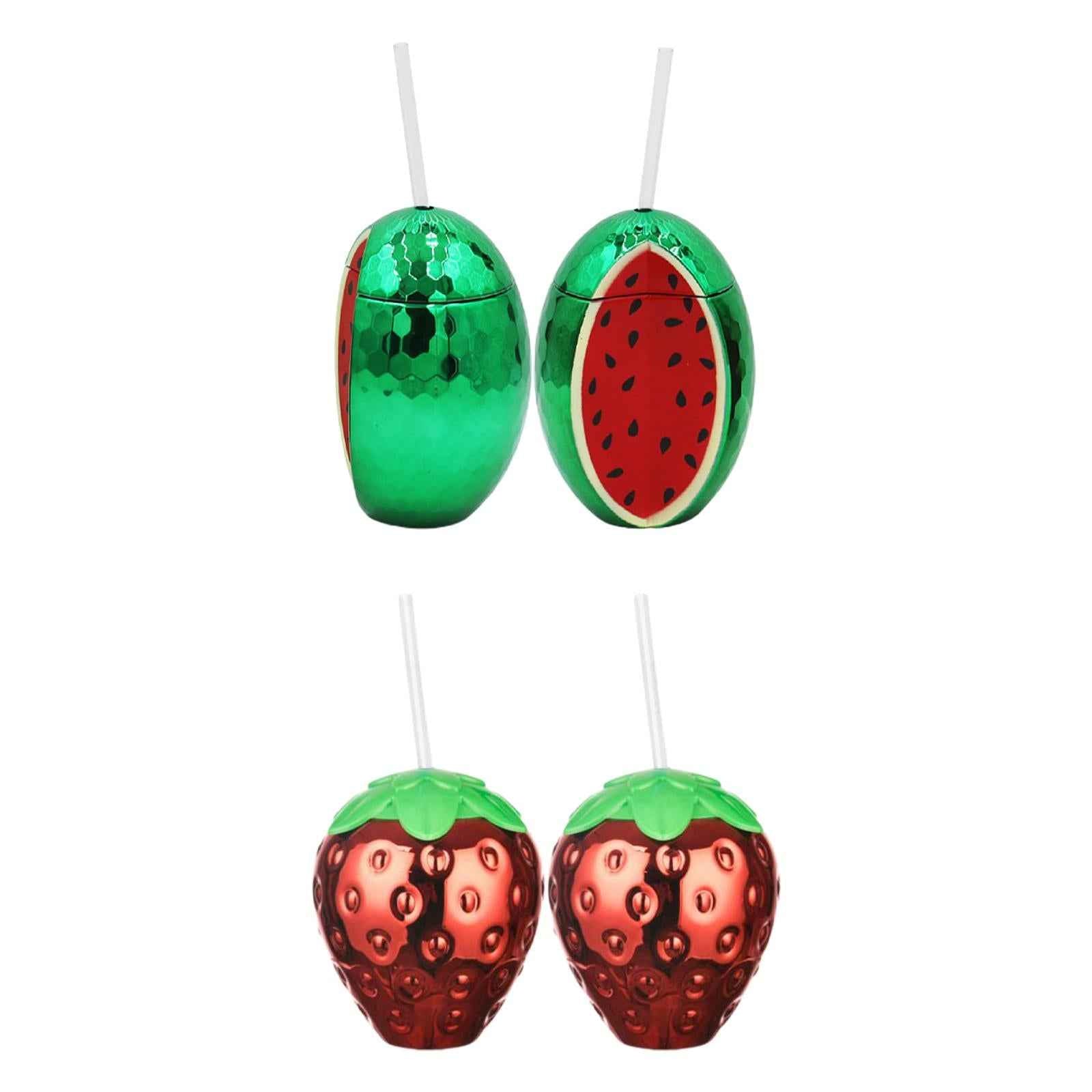 2Pcs Party Drink Cup Fun Novelty Water Bottle for Celebration Camping Picnic Watermelon