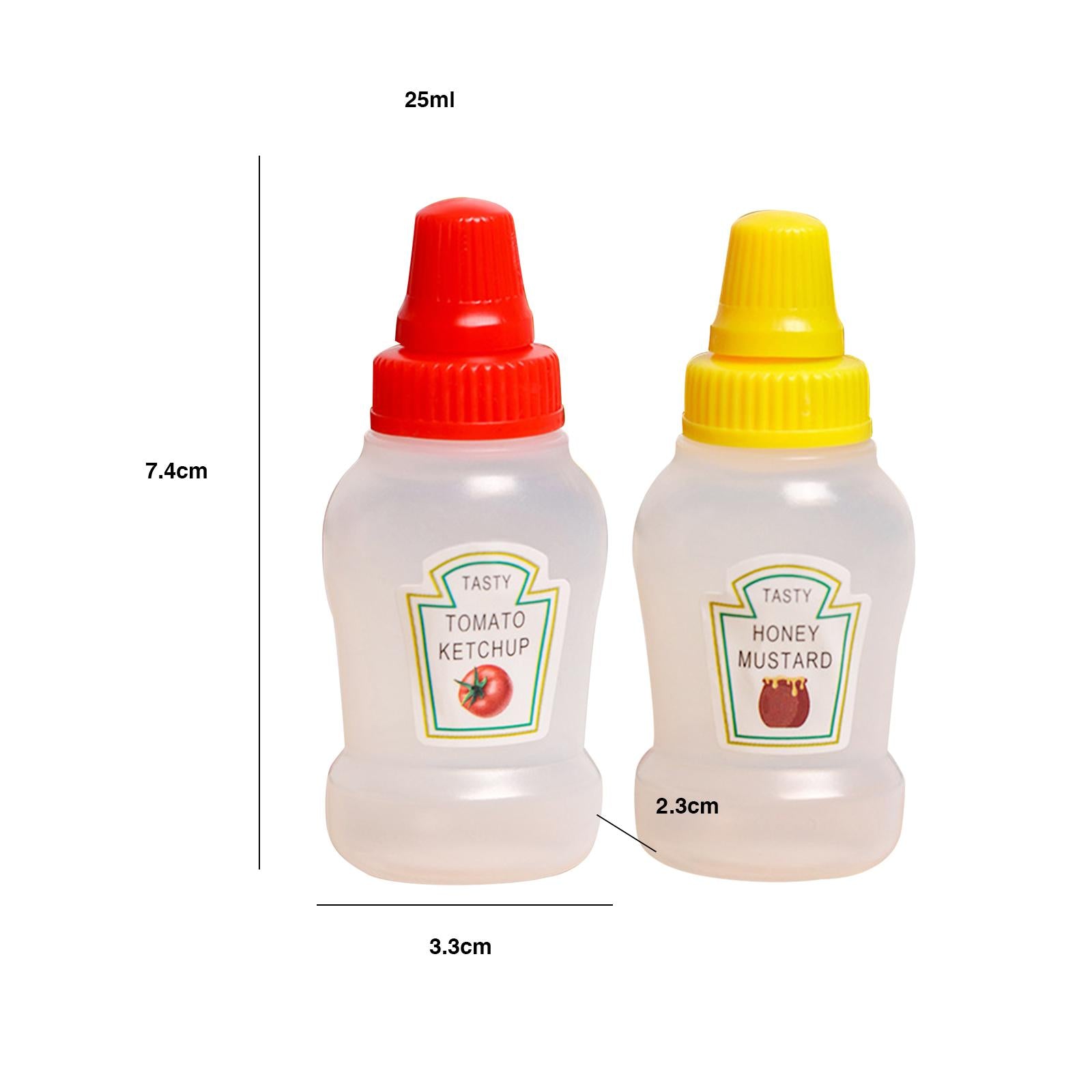 3xMini Tomato Ketchup Bottle Containers Bottle for Kitchen BBQ Outdoor ketchup and salad