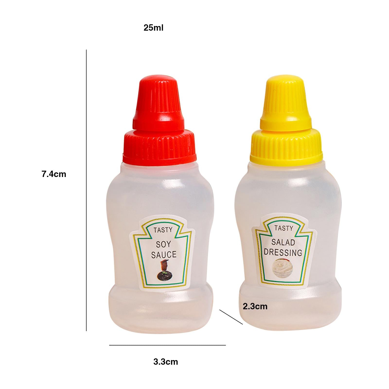 5xMini Tomato Ketchup Bottle Containers Bottle for Kitchen BBQ Outdoor soy and salad