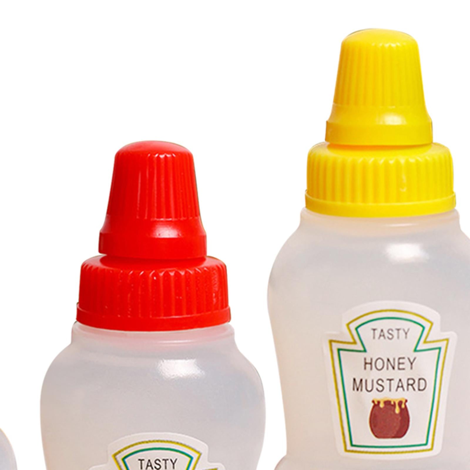 2xMini Tomato Ketchup Bottle Containers Bottle for Kitchen BBQ Outdoor 4 pcs set