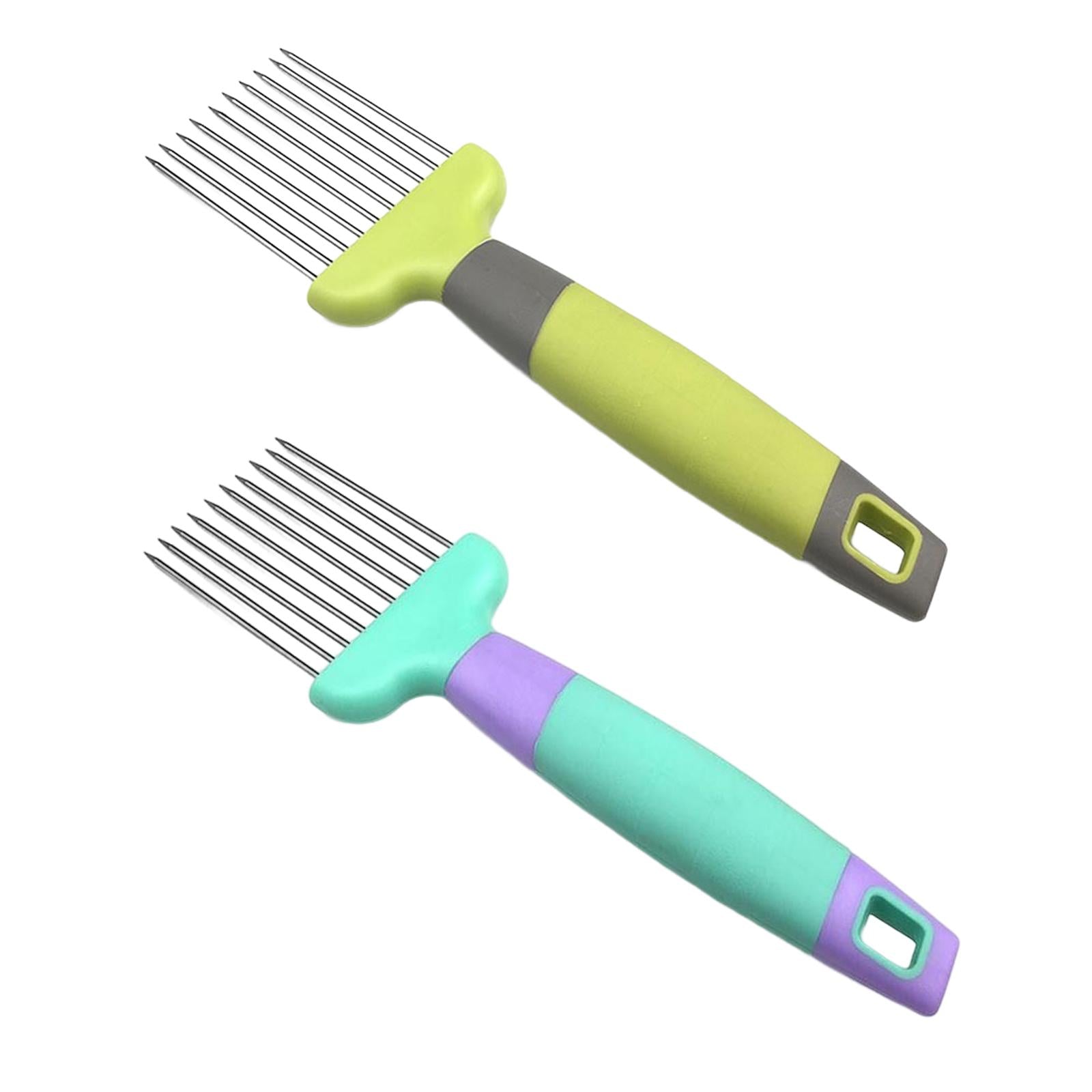 3xStainless Steel Onion Needle Grater Meat Tenderizer for Carrots Lemon Tomato green