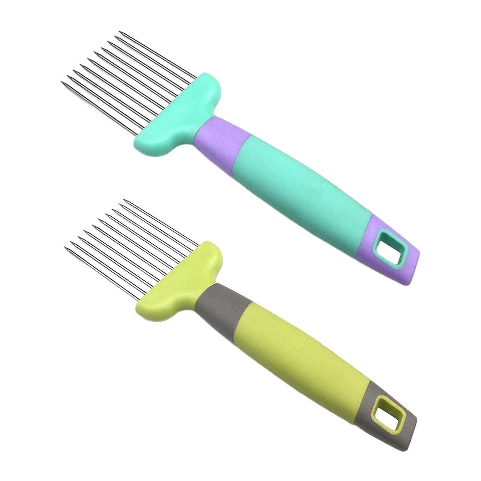 3xStainless Steel Onion Needle Grater Meat Tenderizer for Carrots Lemon Tomato green