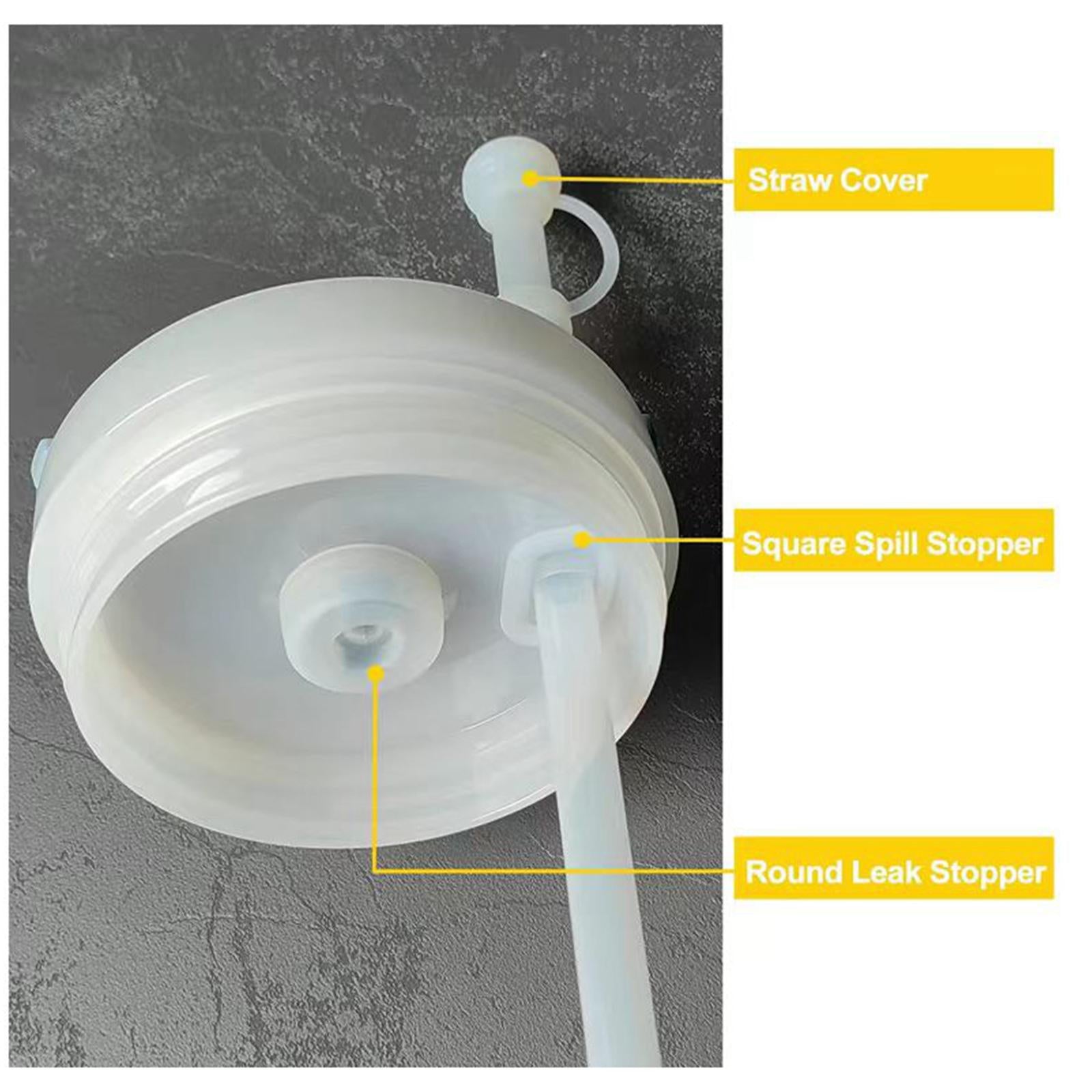4xLeak Stopper Dustproof Portable Straw Plug Splashproof Straw Cover Cap