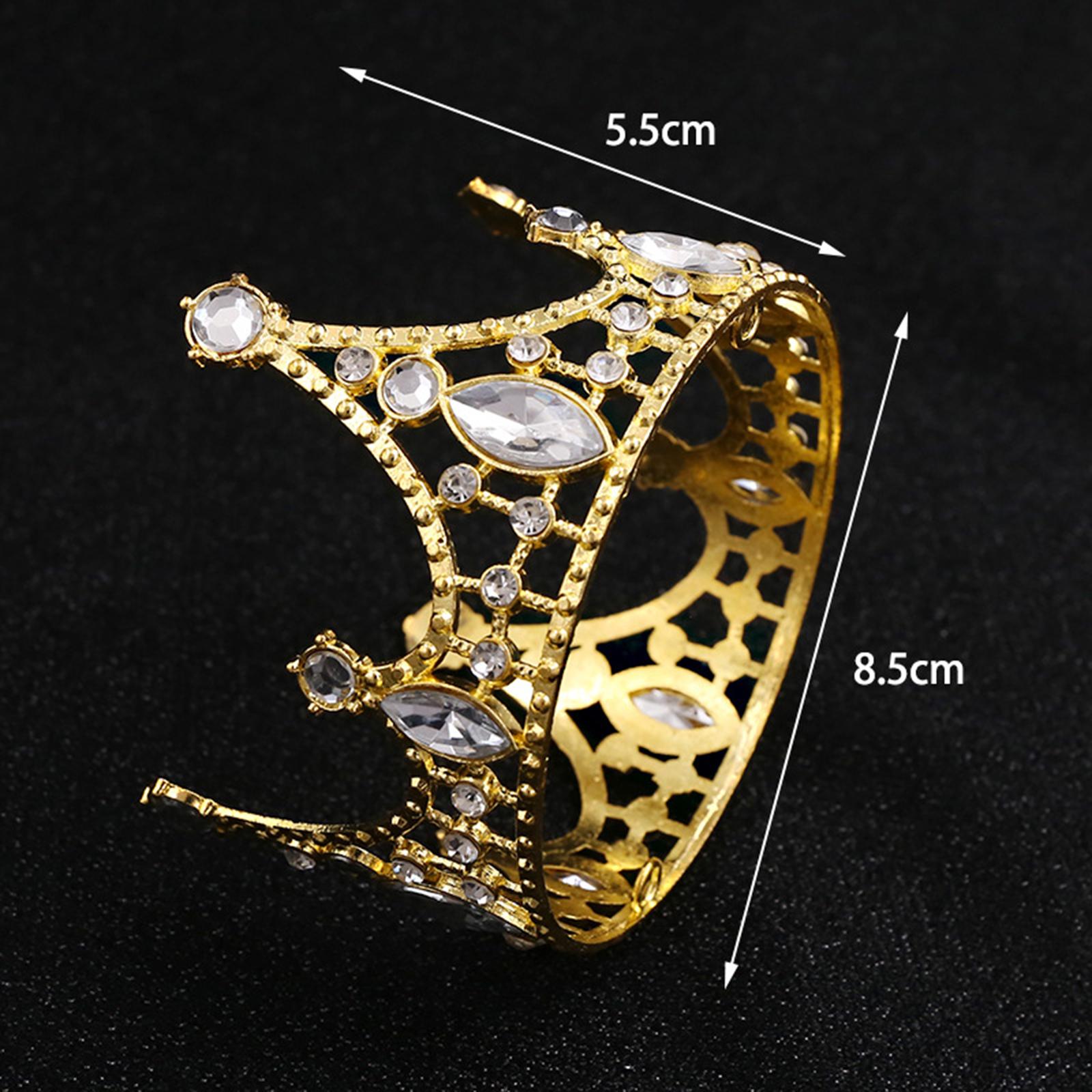 4xHairband Tiaras Modern Tiaras Headpieces for Themed Parties Wedding Birthday gold