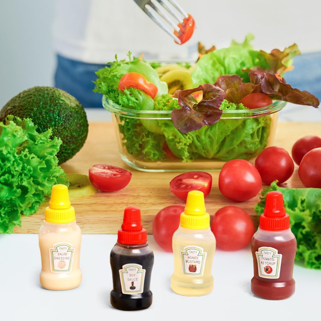 2xHoney Bottles Storage Empty Mini Tomato Ketchup Bottle for Home BBQ Utensils style A
