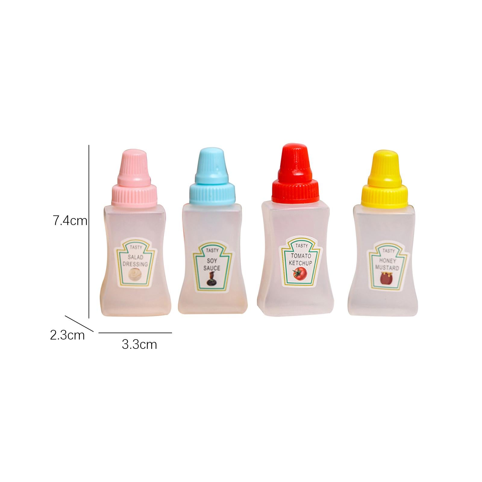 3xHoney Bottles Storage Empty Mini Tomato Ketchup Bottle for Home BBQ Utensils style B