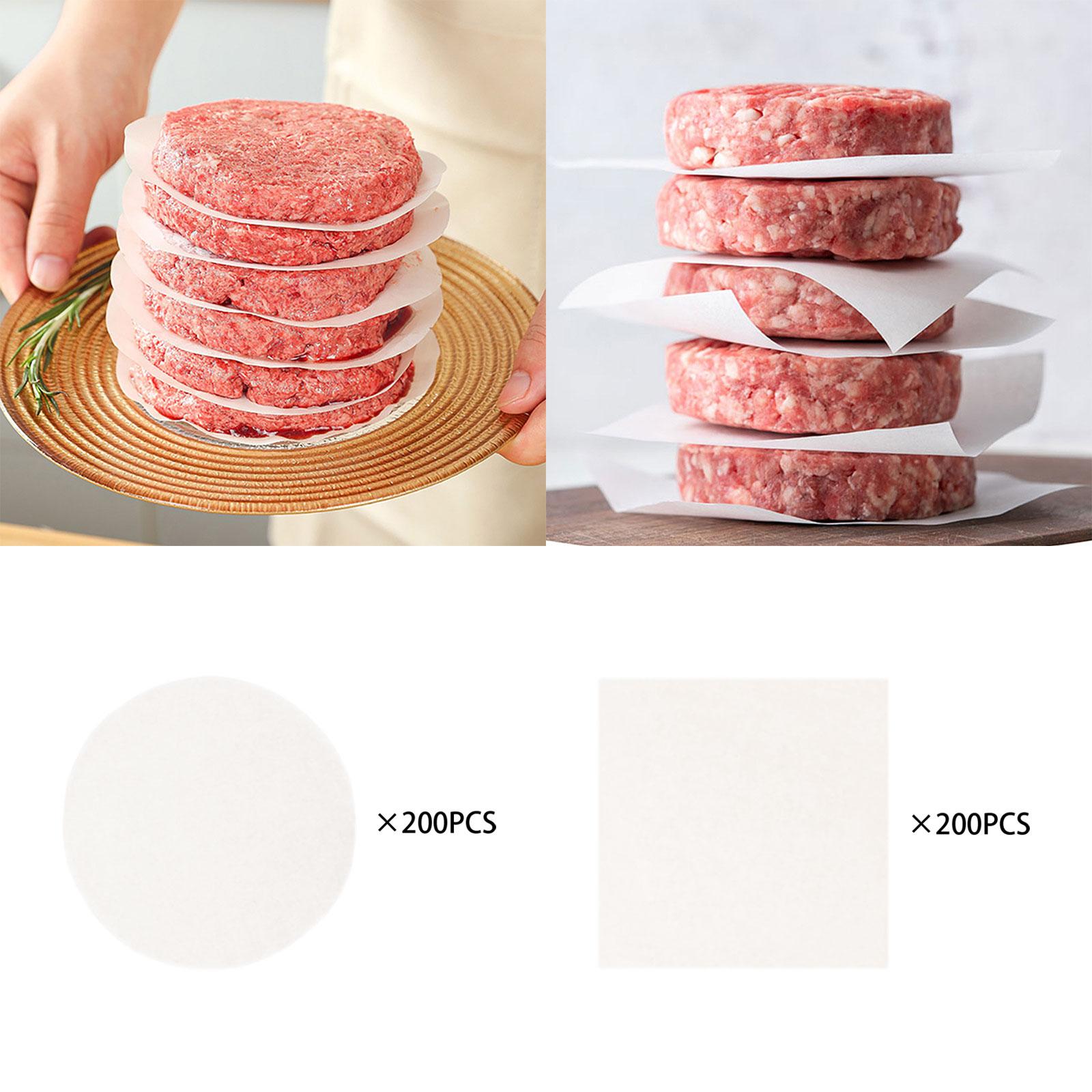 3x200 Pieces Hamburger Patty paper portable air Fryer Paper for Oven BBQ Cookie Round