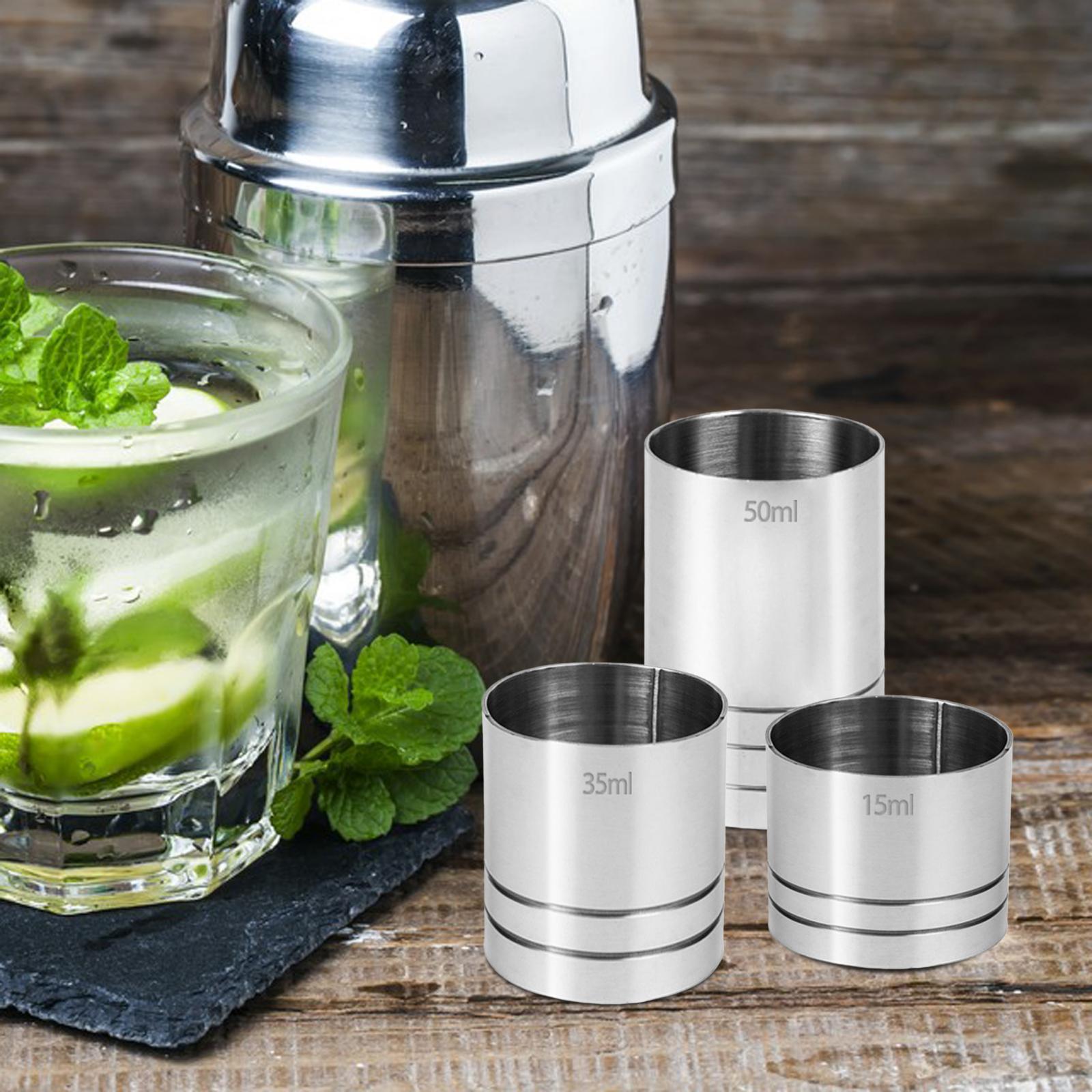 5xPractical Wine Cup Professional Bartender Drinks Measure Cup for Bar Kitchen 25ml