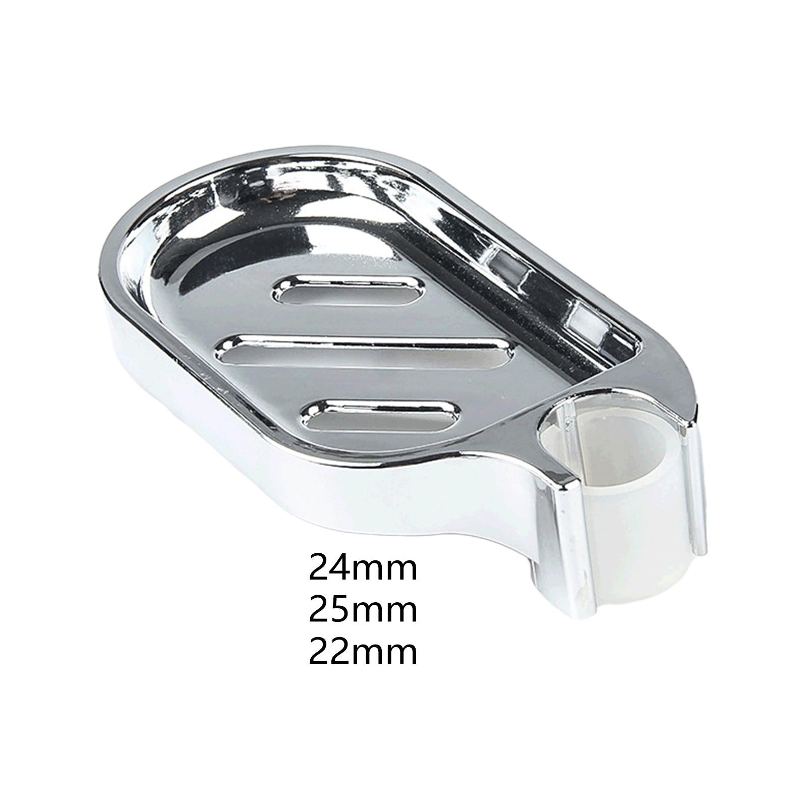 2xSoap Dish Holder Shower Rod Slide Soap Plates for Countertop Shower Bathtub 24mm hole