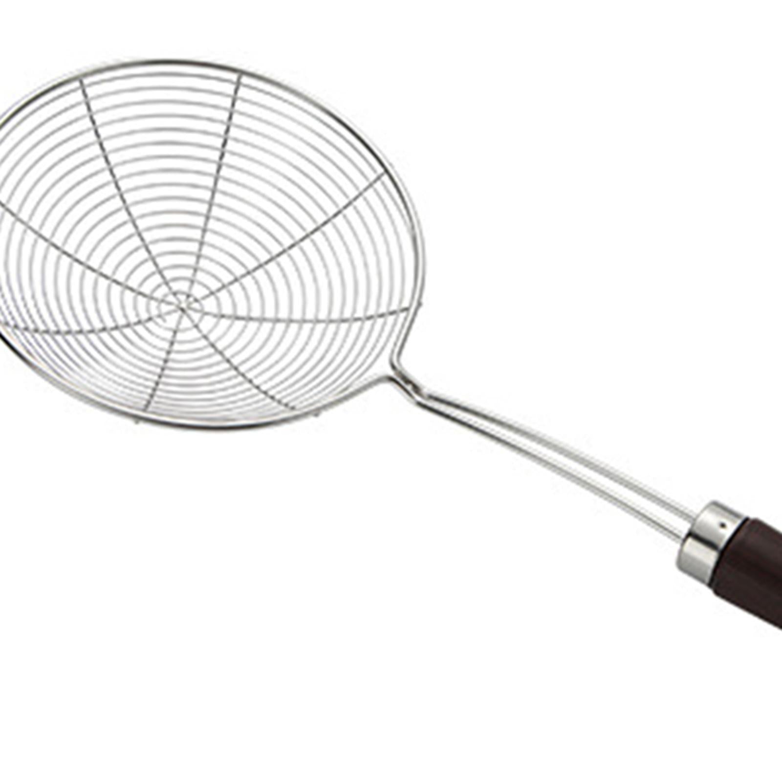 2xSkimmer Spoon with Handle Hot Pot Skimmer Spoon for Dumplings Noodles Frying 14cm