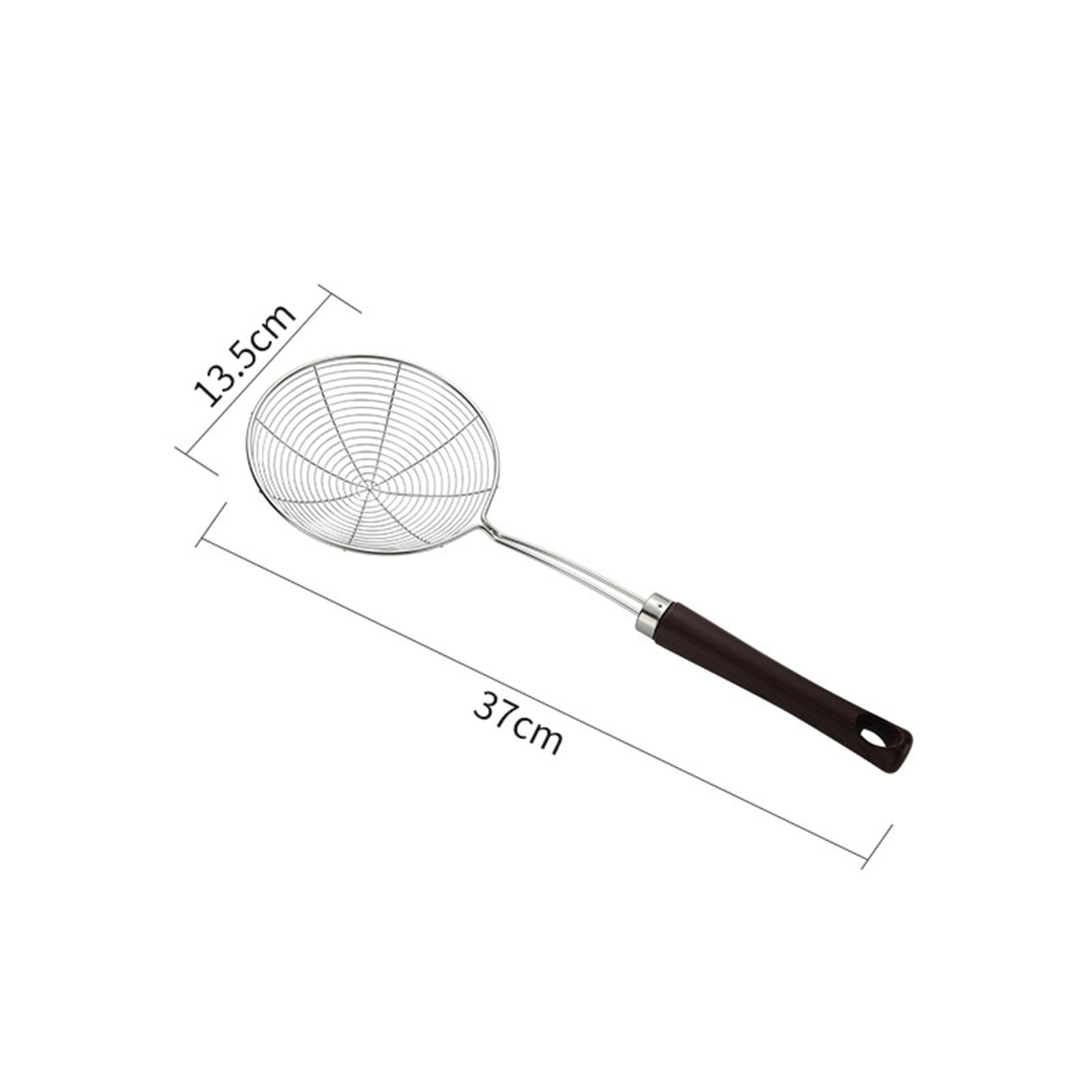 2xSkimmer Spoon with Handle Hot Pot Skimmer Spoon for Dumplings Noodles Frying 14cm