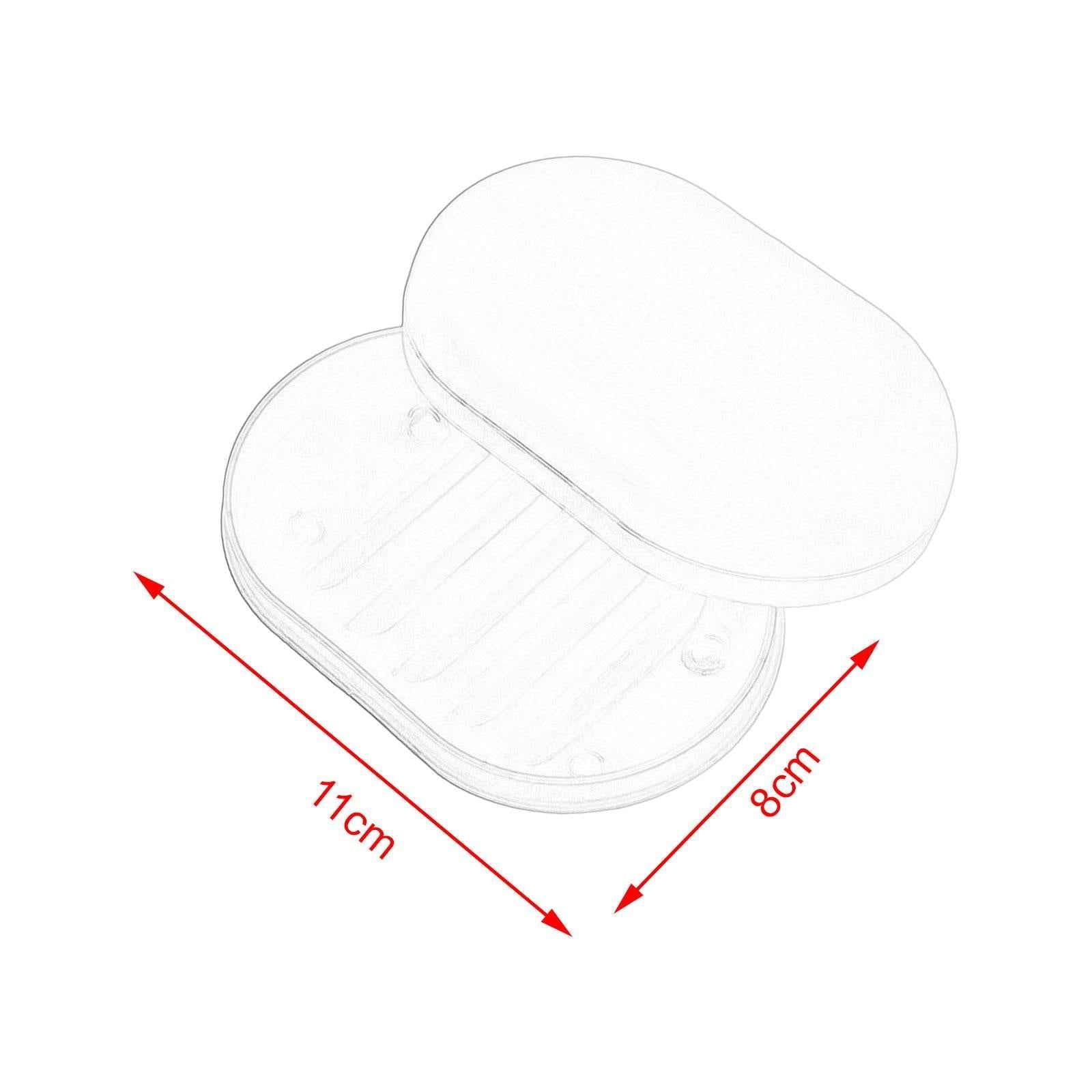 Soap Box Holder Detachable Soap Holder with Lid for Hiking Traveling Shower White
