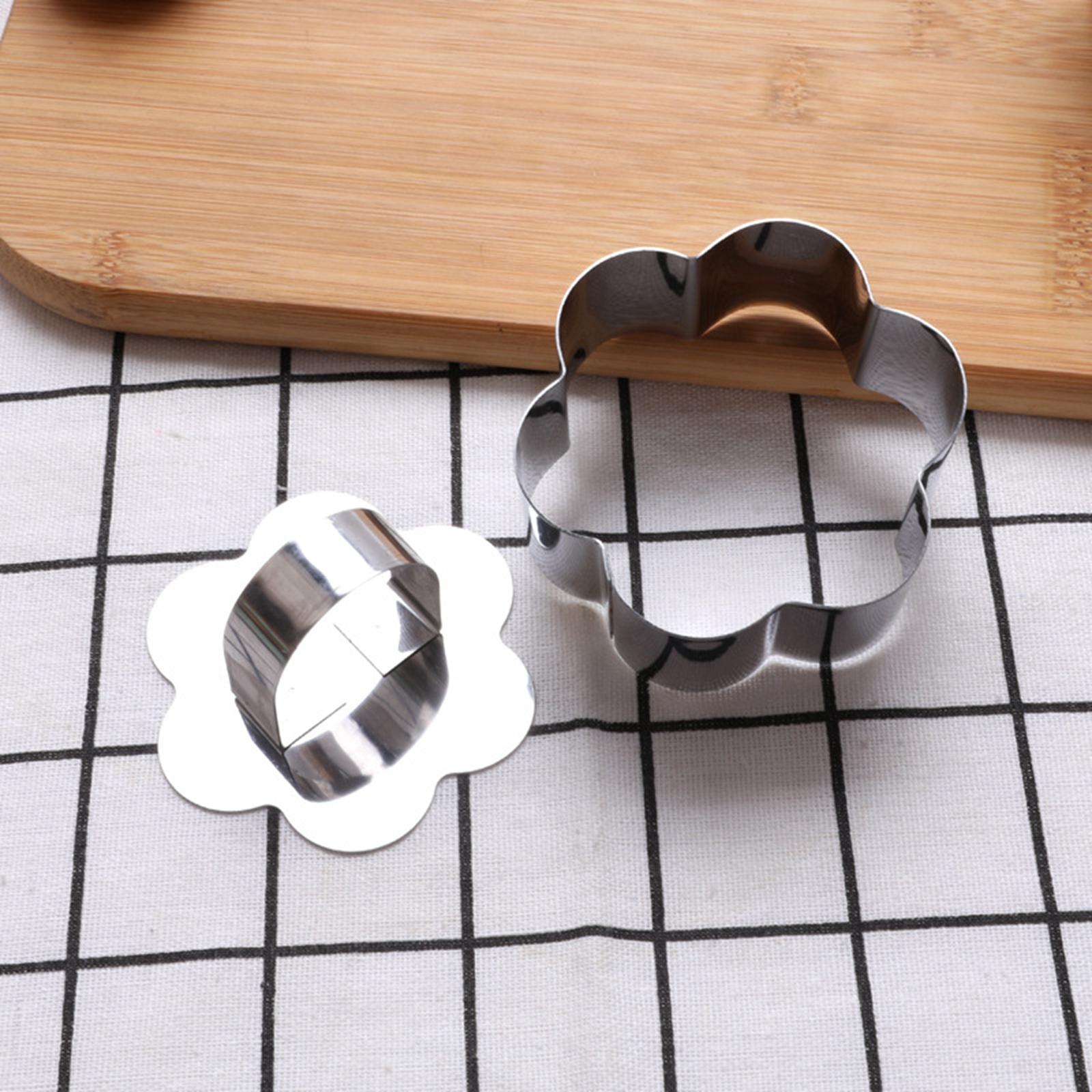 4xCupcake Mousse Rings Stainless Steel Baking Dish for Muffins Cookie Pancakes Round