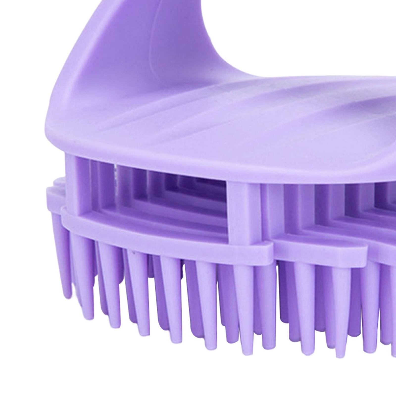 3xScalp Massager Shampoo Brush Hair Brush with Soft Silicone Bristles for Hair Violet
