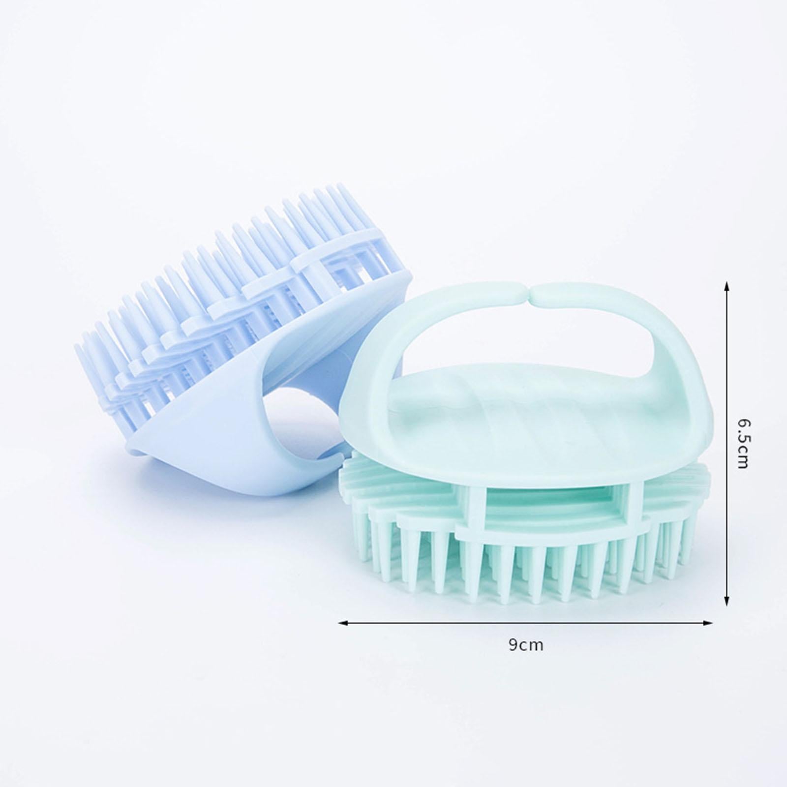 3xScalp Massager Shampoo Brush Hair Brush with Soft Silicone Bristles for Hair Violet