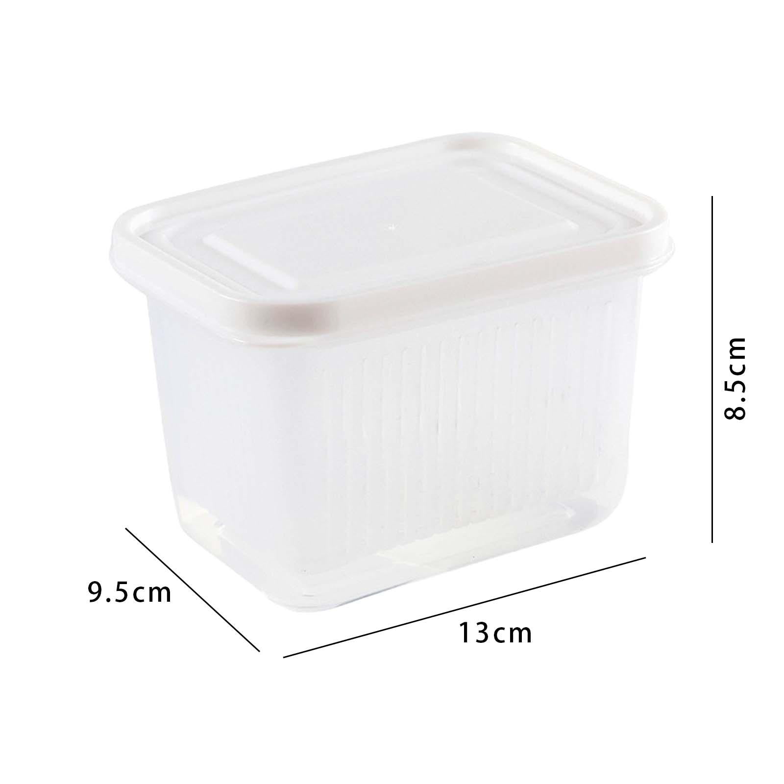 2xFruit Keeper Box Leakproof Kitchen Stackable Non Slip Food Storage Container White