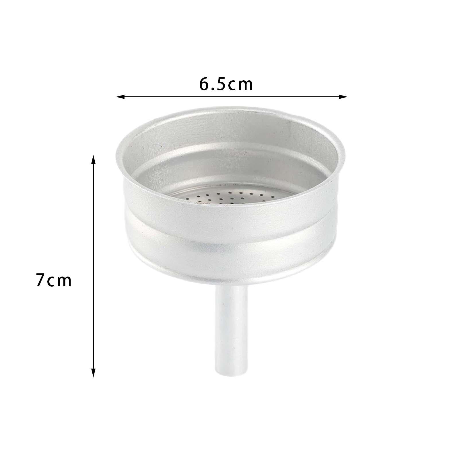 2xMoka Pot Replacement Funnel Aluminium Funnel Filter for Moka Pot 6 Cup
