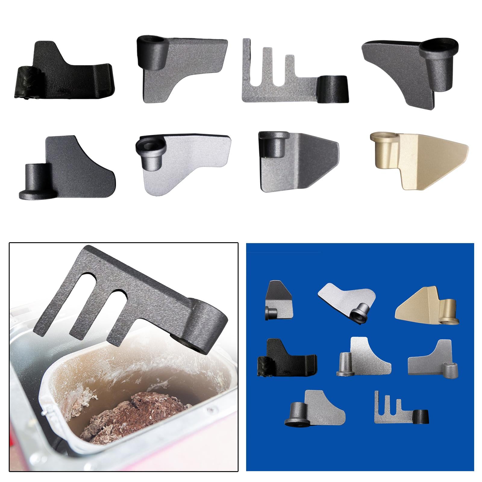4xNonstick Bread Maker Parts Lightweight Kneading Blade Paddle for Home Baking 58x18x44mm