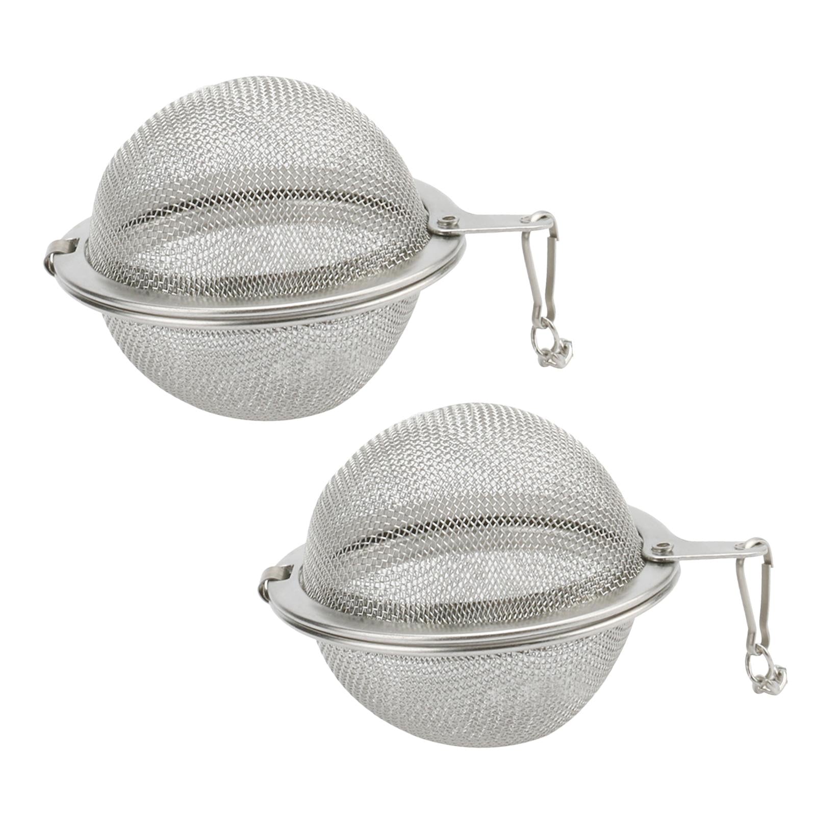 5xStainless Steel Mesh Tea Ball Infuser Strainers Interval Diffuser 7cm