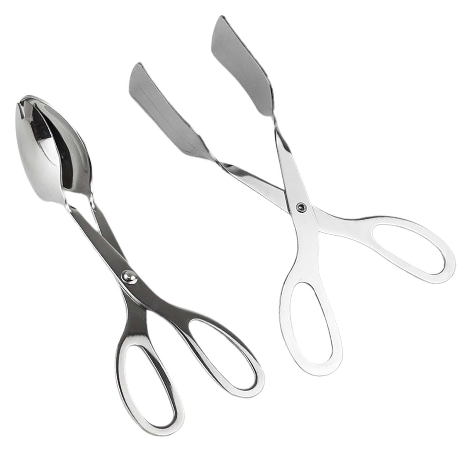 4xKitchen Cooking Tongs Multipurpose Food Serving Tongs for Baking BBQ Cooking Round S