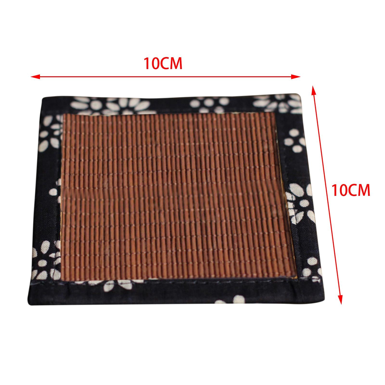 2xHeat Resistant Placemat Desktop Decor Woven Cup Pad for Cafe Home Livingroom brown
