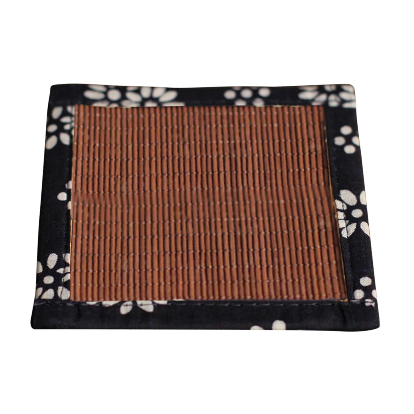 4xHeat Resistant Placemat Desktop Decor Woven Cup Pad for Cafe Home Livingroom brown