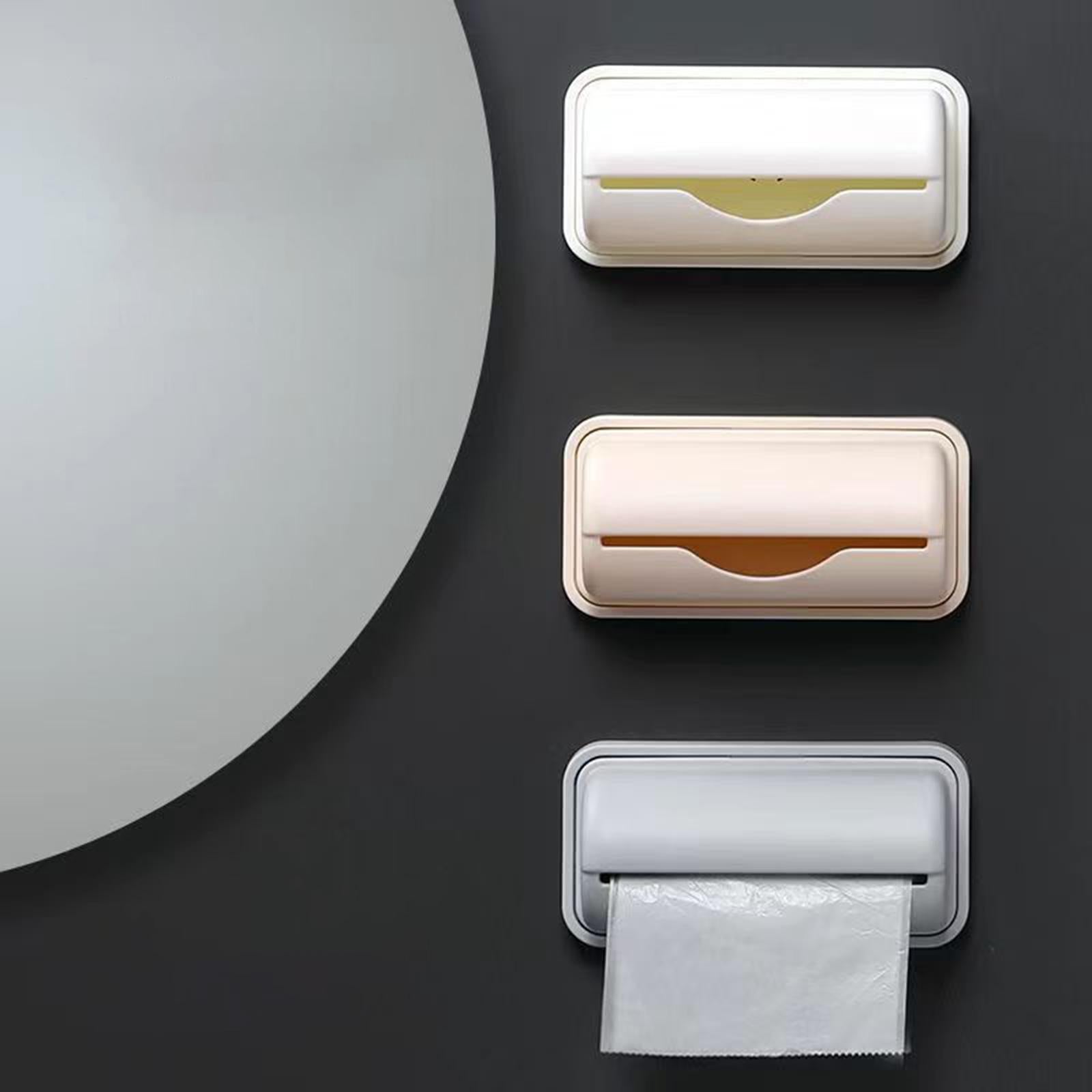 3xTrash Bag Holder Wall Mount Garbage Bag Holder for Kitchen Cabinet Household small grey