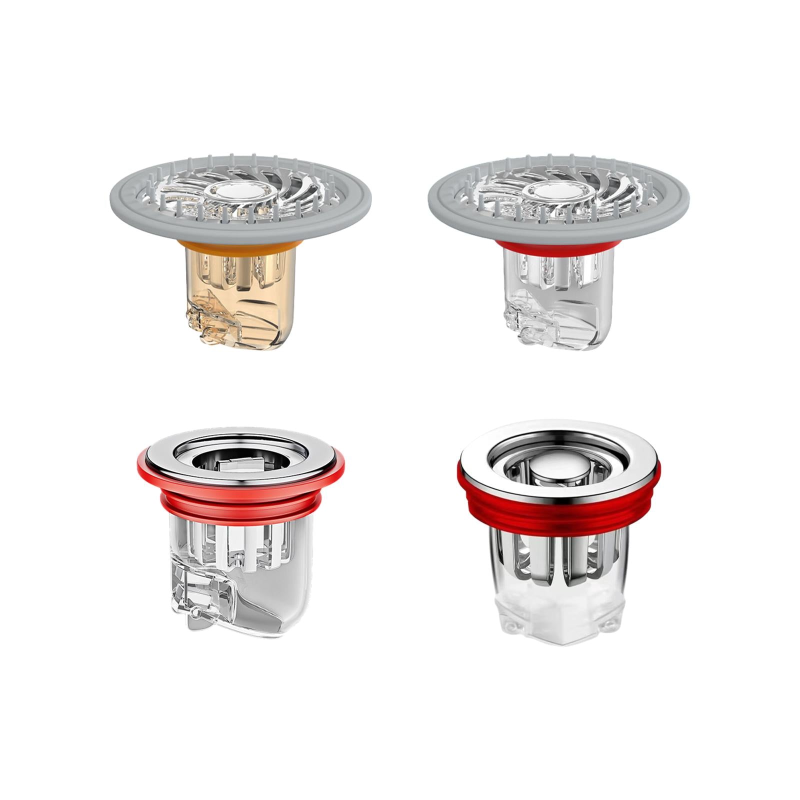 3xFloor Drain Core Toilet Laundry Bathroom Shower Kitchen Magnetic Drain Plug Brown
