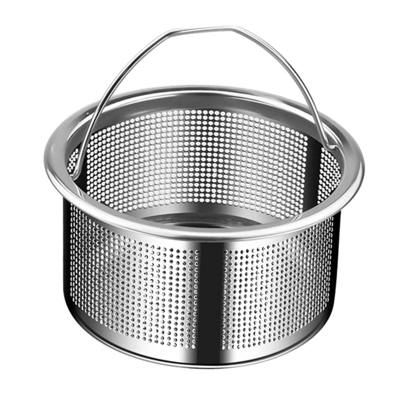 Kitchen Sink Strainer Drain Strainer with Handle for RV Restaurant Household 430 Steel height 4cm