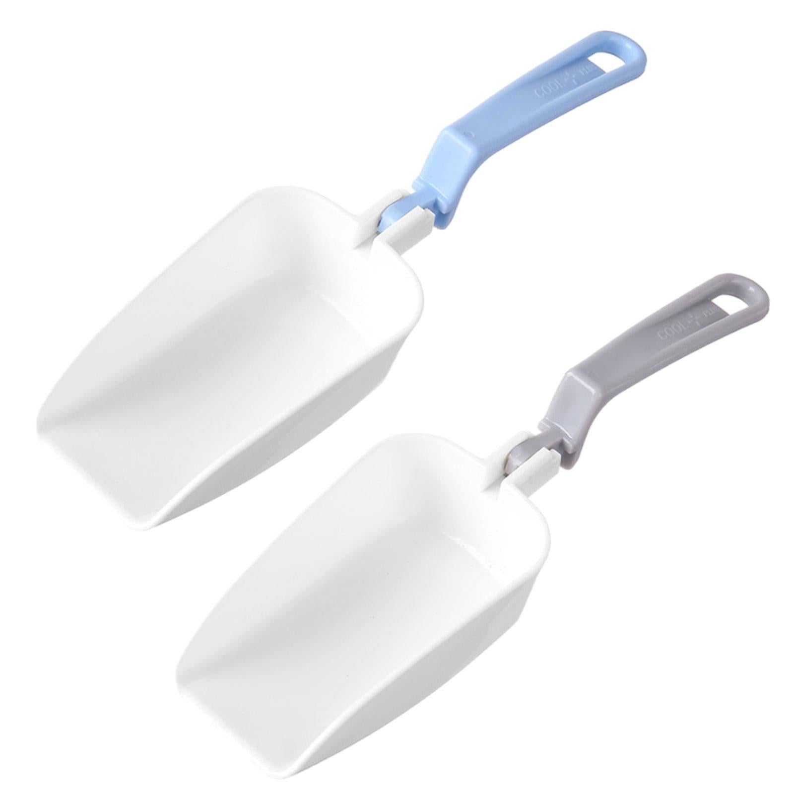 3xIce Cube Scoop Multiuse Snack Scoop for Kitchen Restaurant Pantry Blue