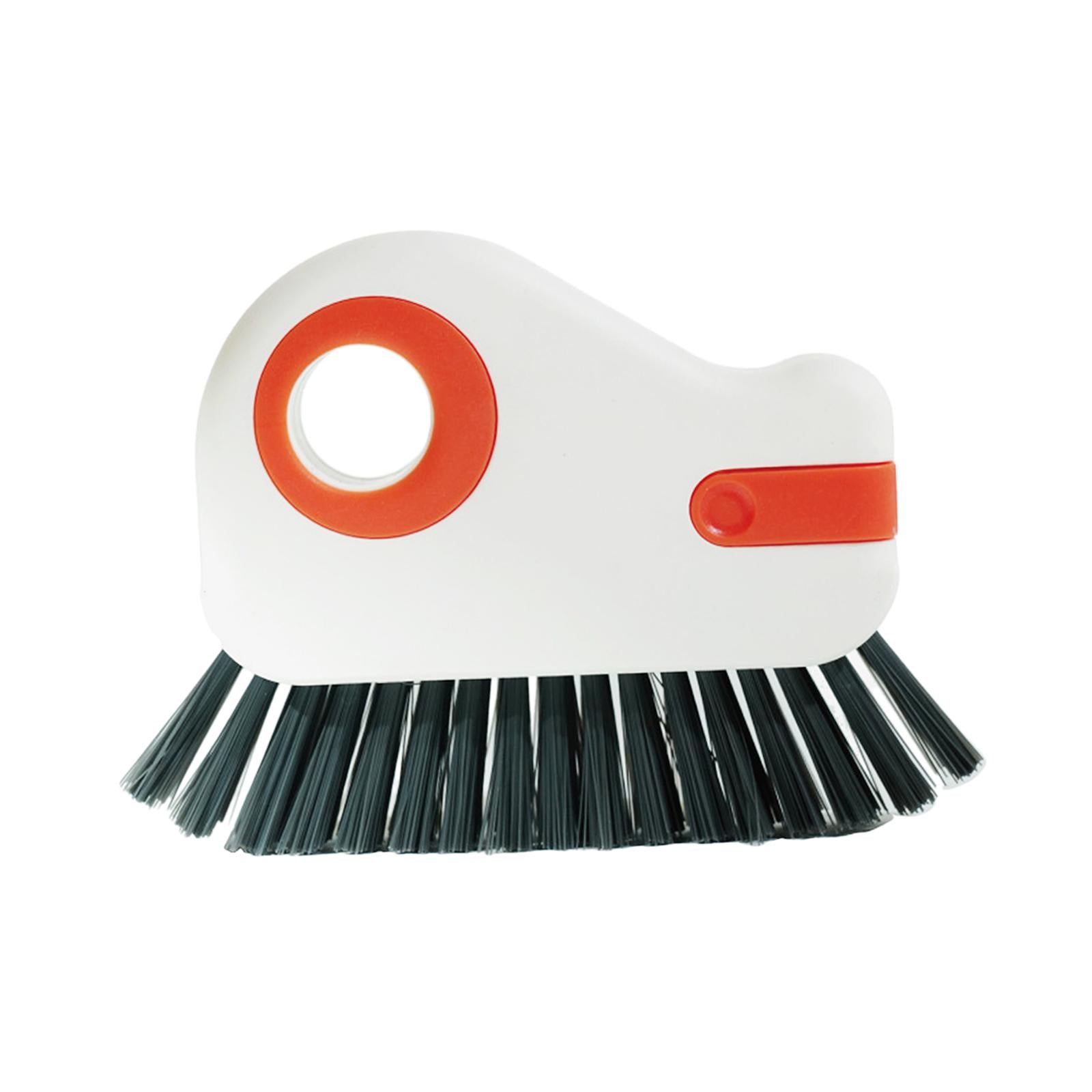 2xGroove Cleaning Brush Home Bathtub Bathroom Door Window Track Cleaning Brush Orange
