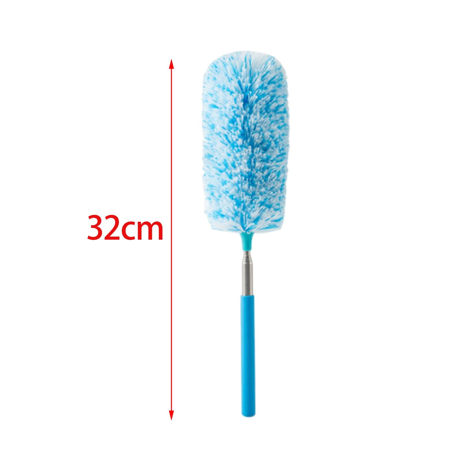 2xExtendable Microfiber Dusters Sturdy Washable Dusters for Cleaning Cobweb TV Blue White