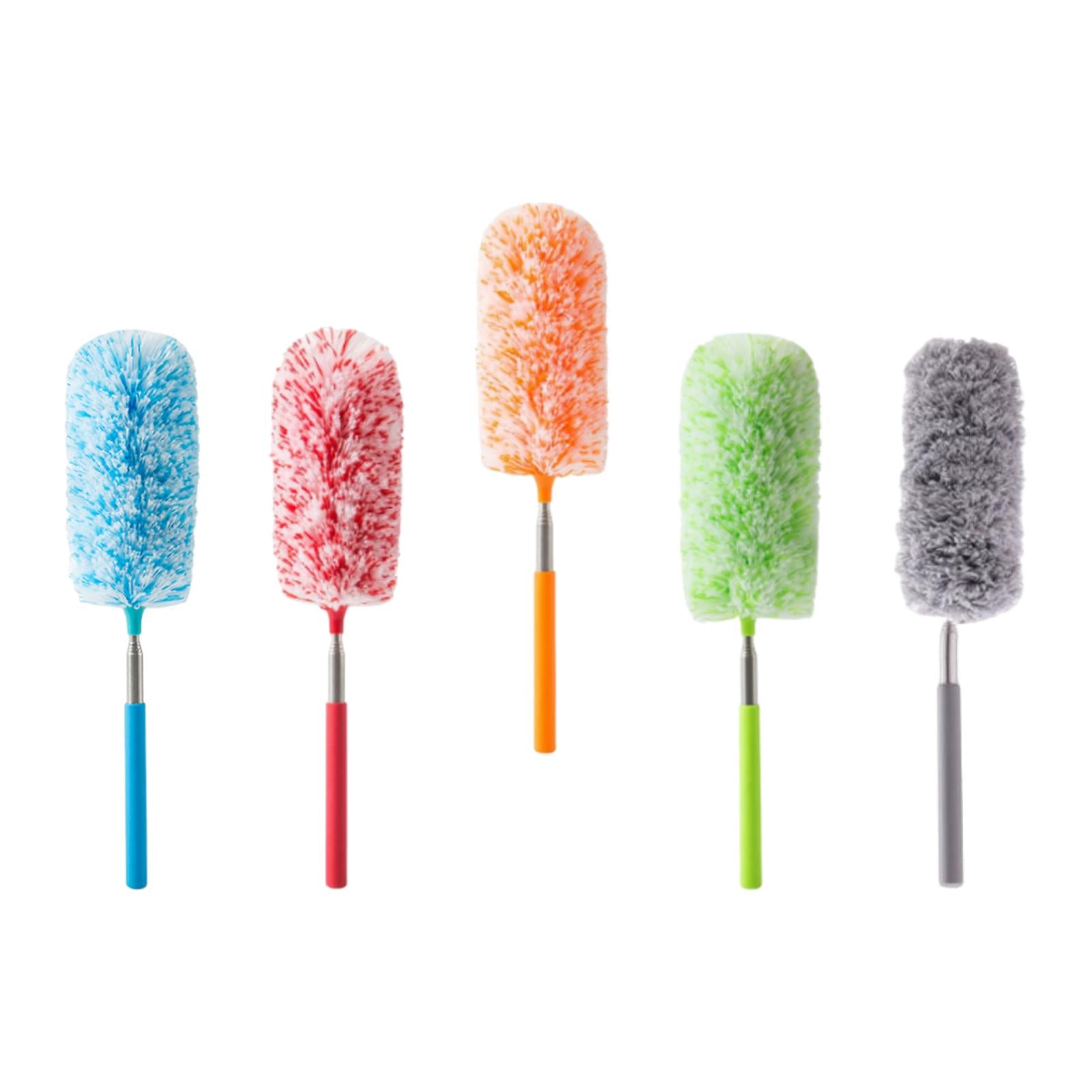 2xExtendable Microfiber Dusters Sturdy Washable Dusters for Cleaning Cobweb TV Blue White