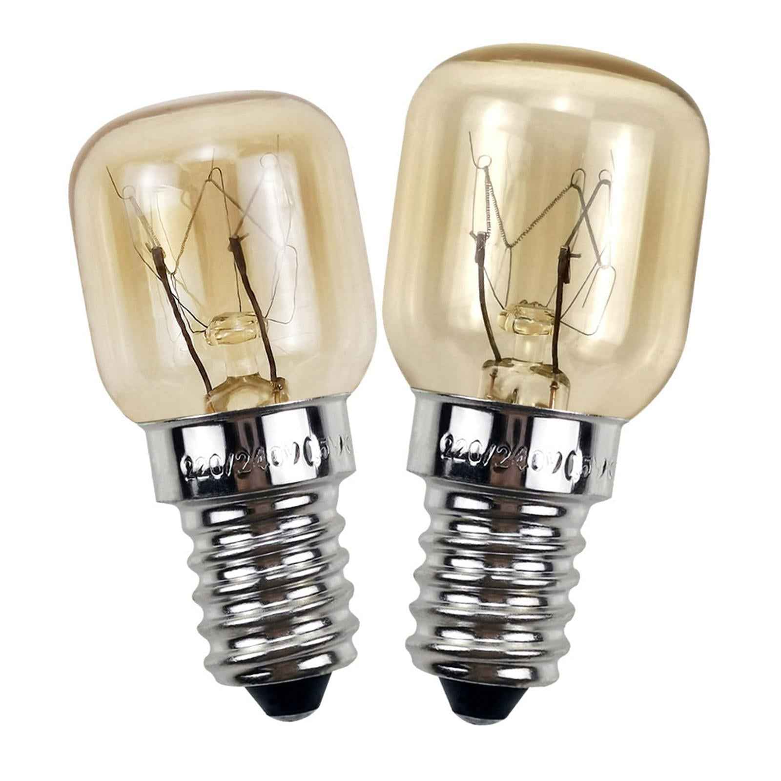 2Pcs Oven Light Bulb 2700K Microwave Light Bulb for Refrigerator Stoves Oven 15 W