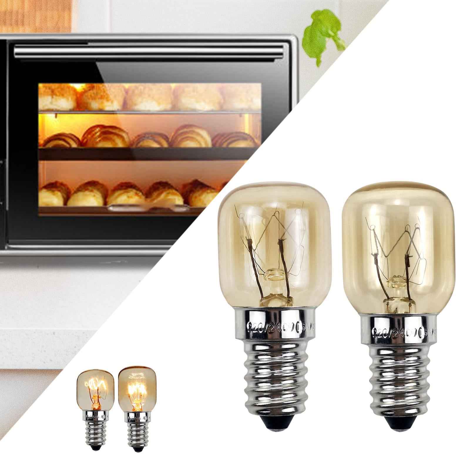 2Pcs Oven Light Bulb 2700K Microwave Light Bulb for Refrigerator Stoves Oven 15 W