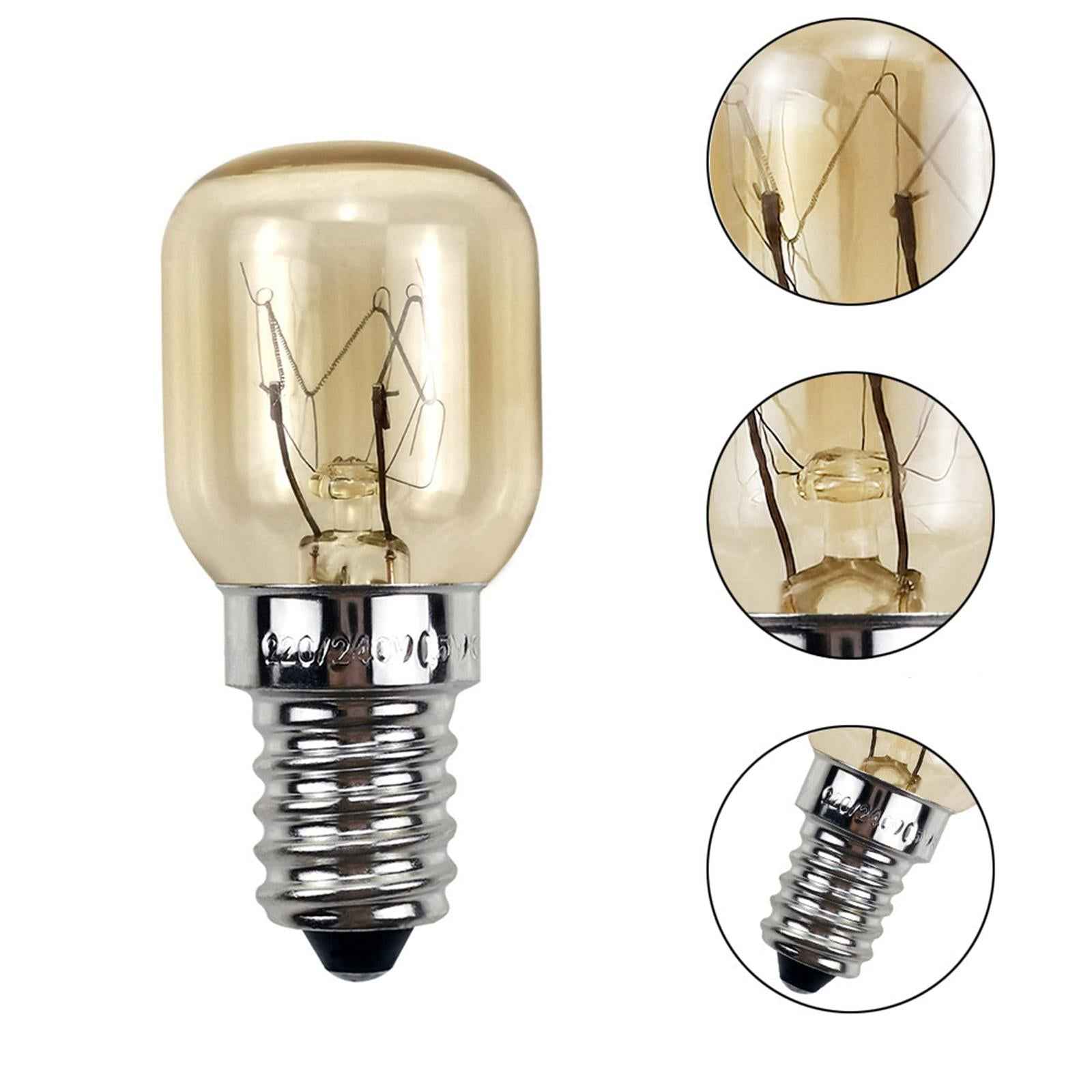 2Pcs Oven Light Bulb 2700K Microwave Light Bulb for Refrigerator Stoves Oven 25 W