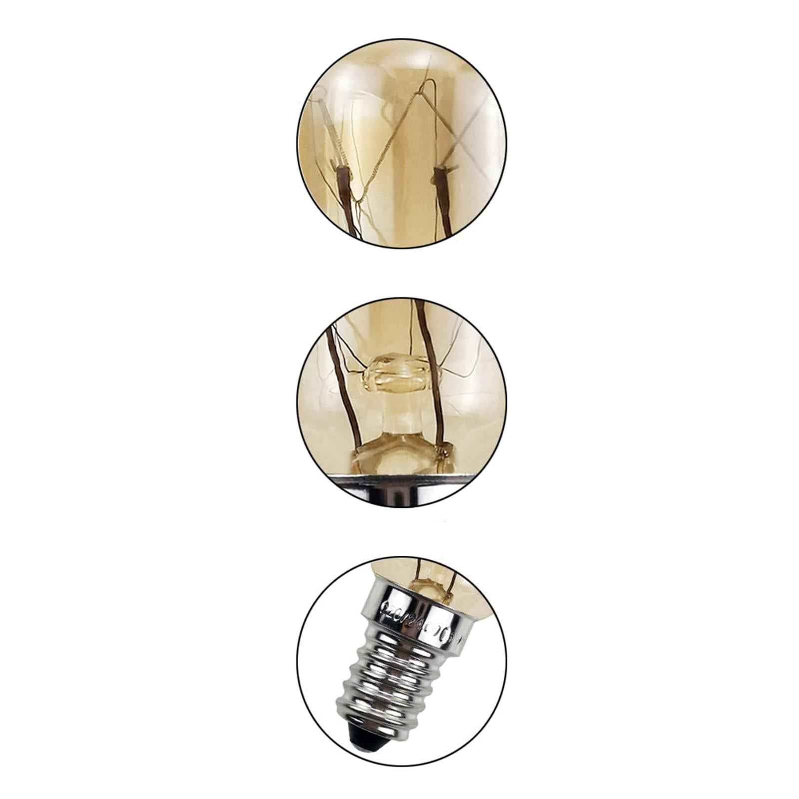 2Pcs Oven Light Bulb 2700K Microwave Light Bulb for Refrigerator Stoves Oven 25 W