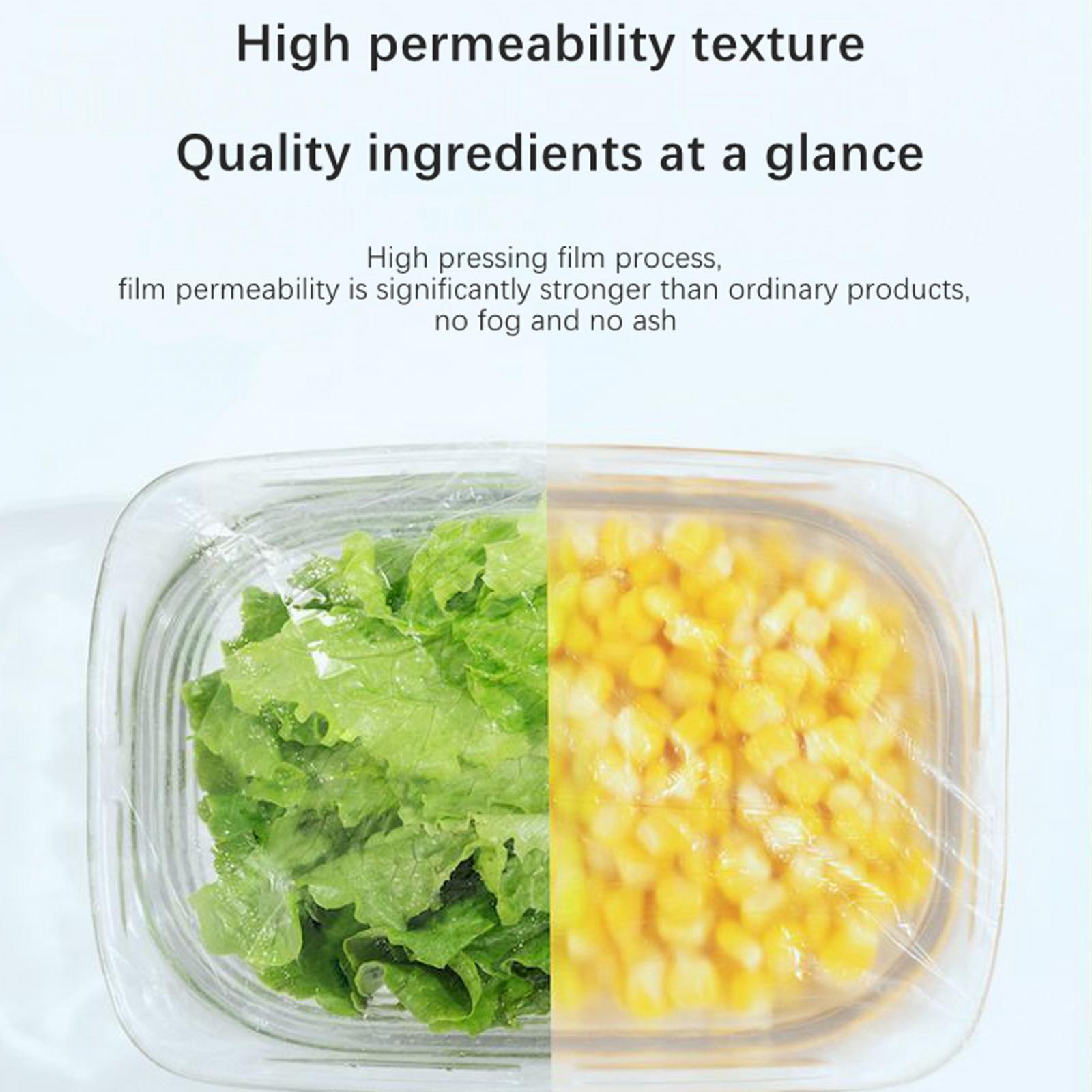 3x100 Pieces Disposable Elastic Food Covers Food Wrap for Kitchen and Party