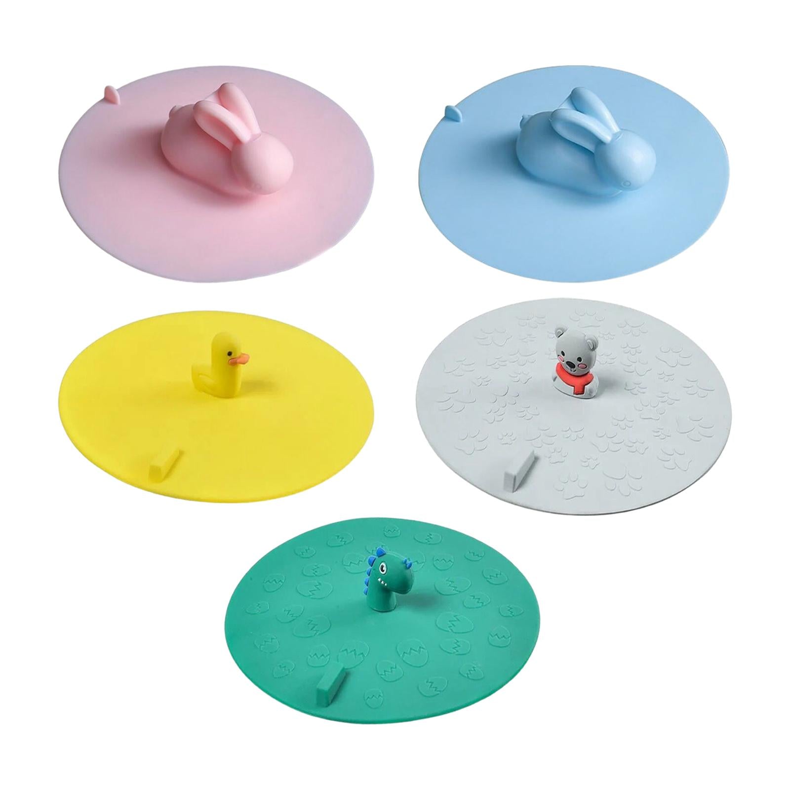 2xDrain Odor Mat Universal Silicone Drain Mat for Household Hotel Laundry Pink